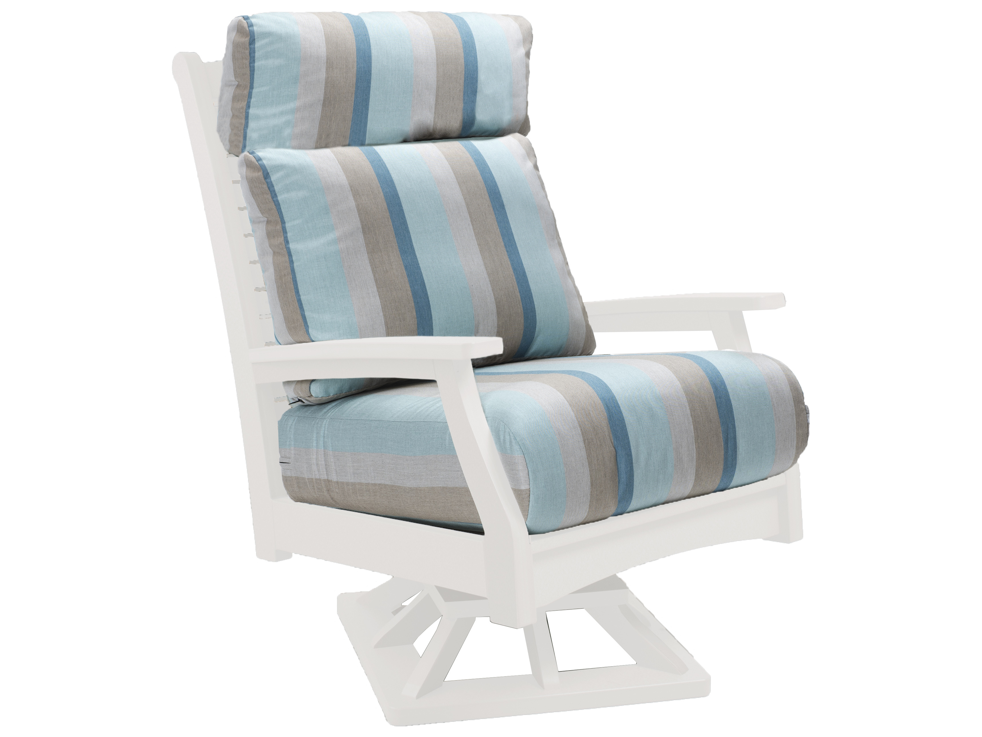 Berlin Gardens Classic Terrace Recycled Plastic High Back Swivel Rocker