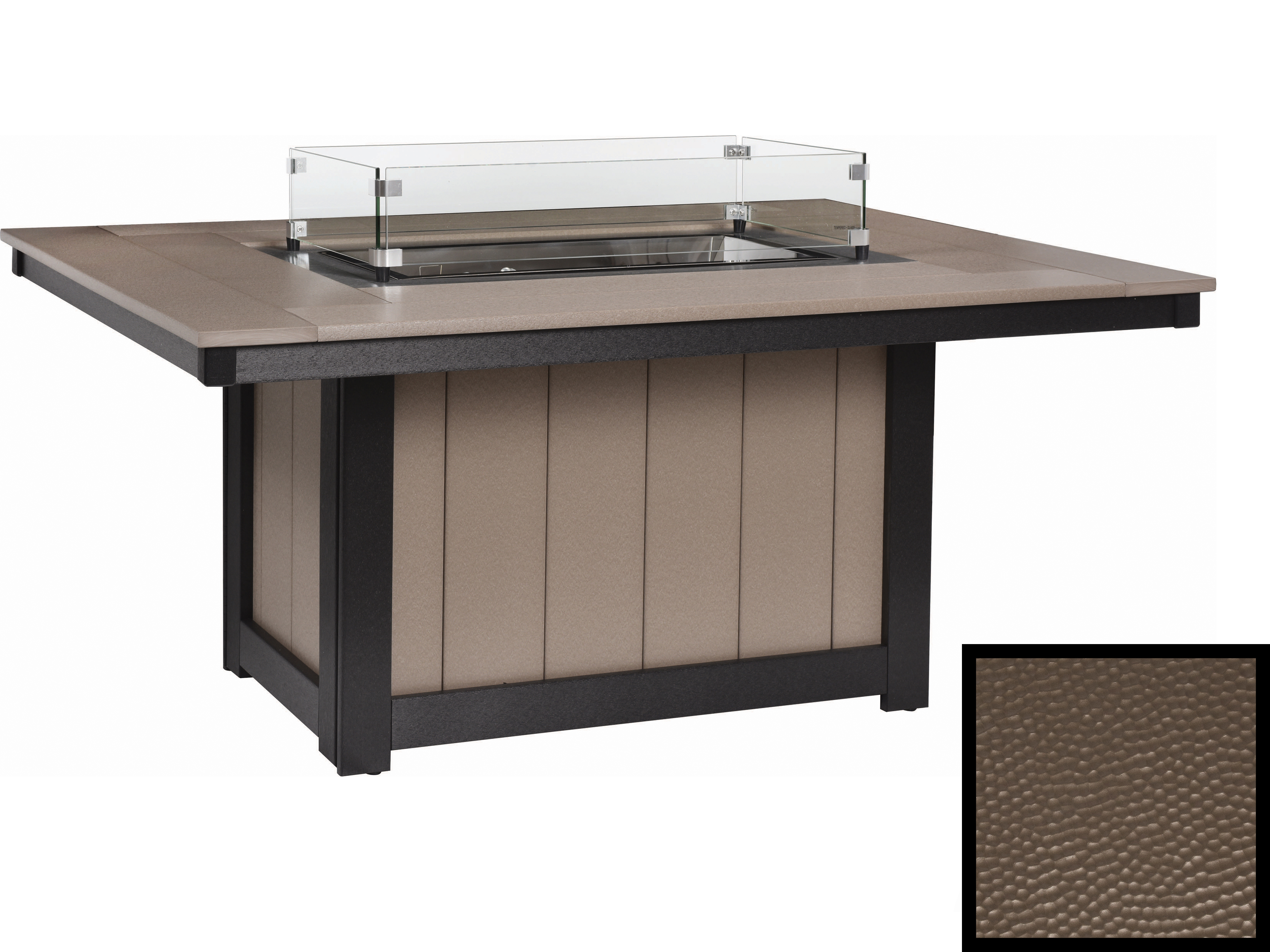 Berlin Gardens Donoma Recycled Plastic Hammered 54''W x 42''D