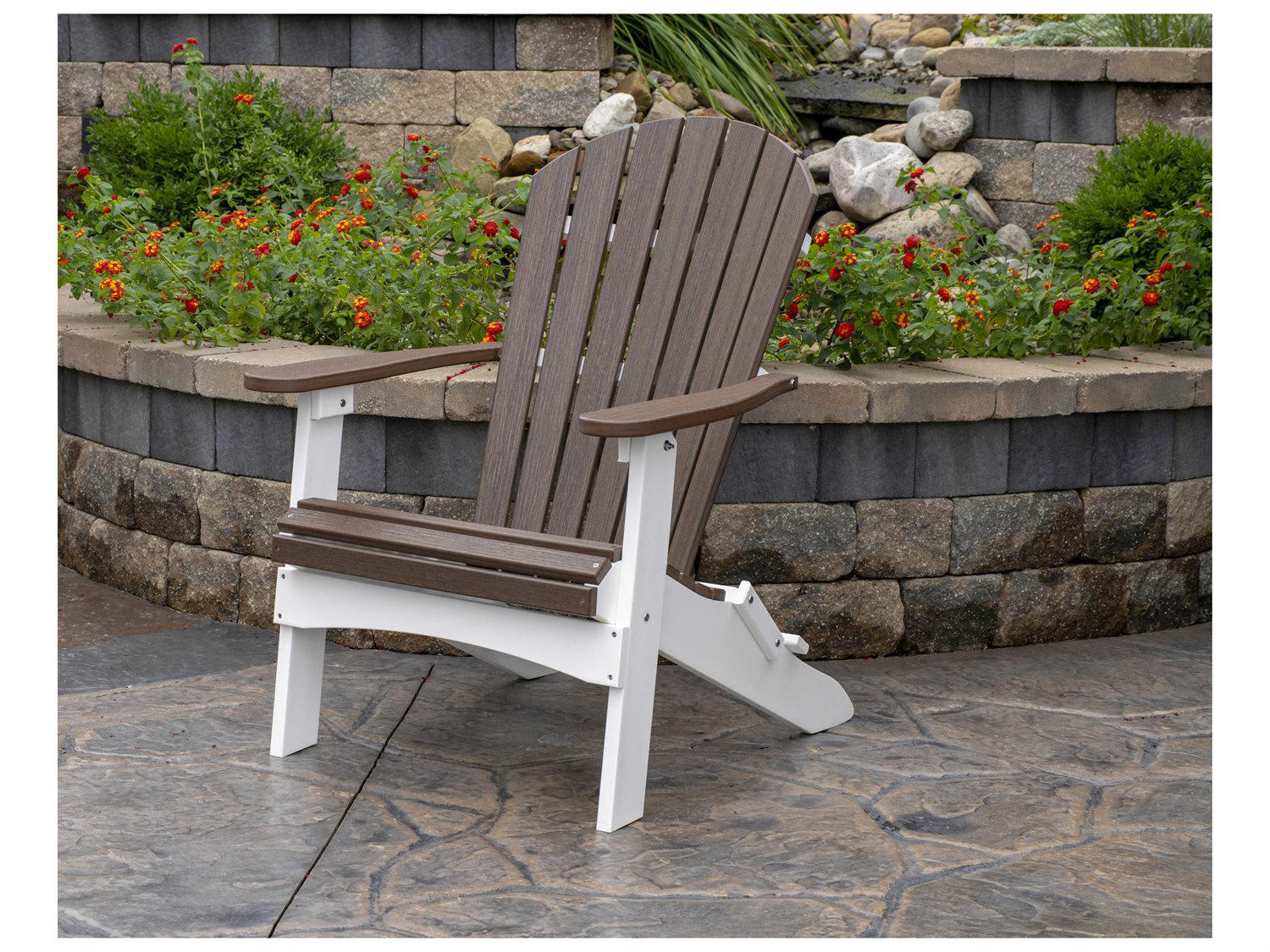 Berlin Gardens ComfoBack Recycled Plastic Folding Outdoor Adirondack