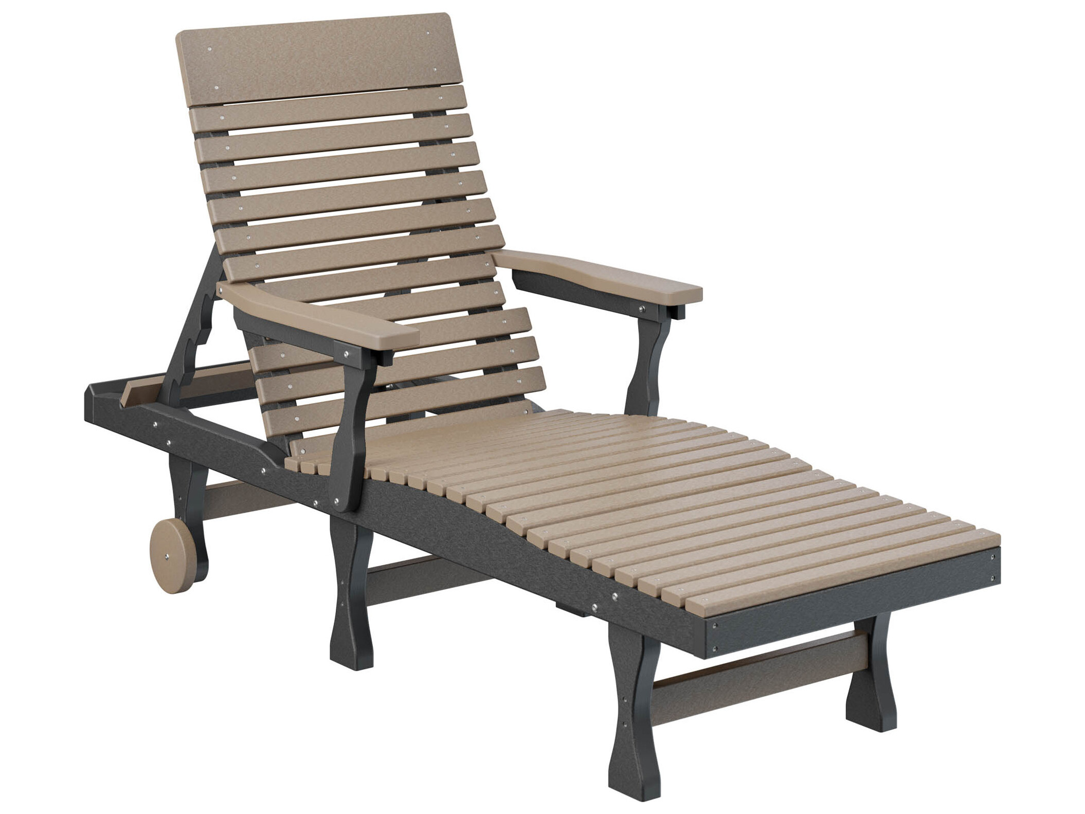 Berlin Gardens Casual Back Recycled Plastic Outdoor Chaise Lounge
