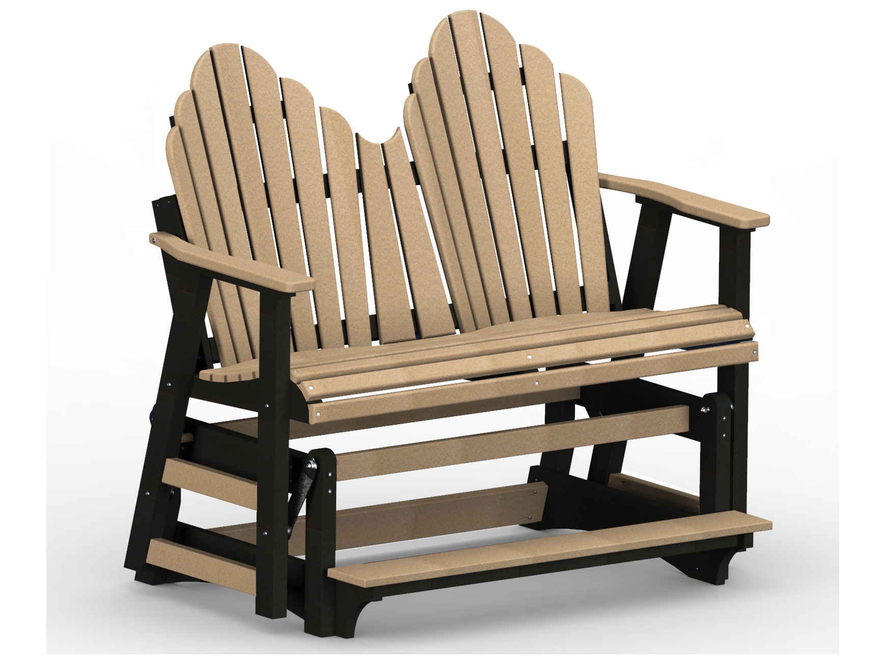 Berlin Gardens CoziBack Recycled Plastic Double Glider Counter