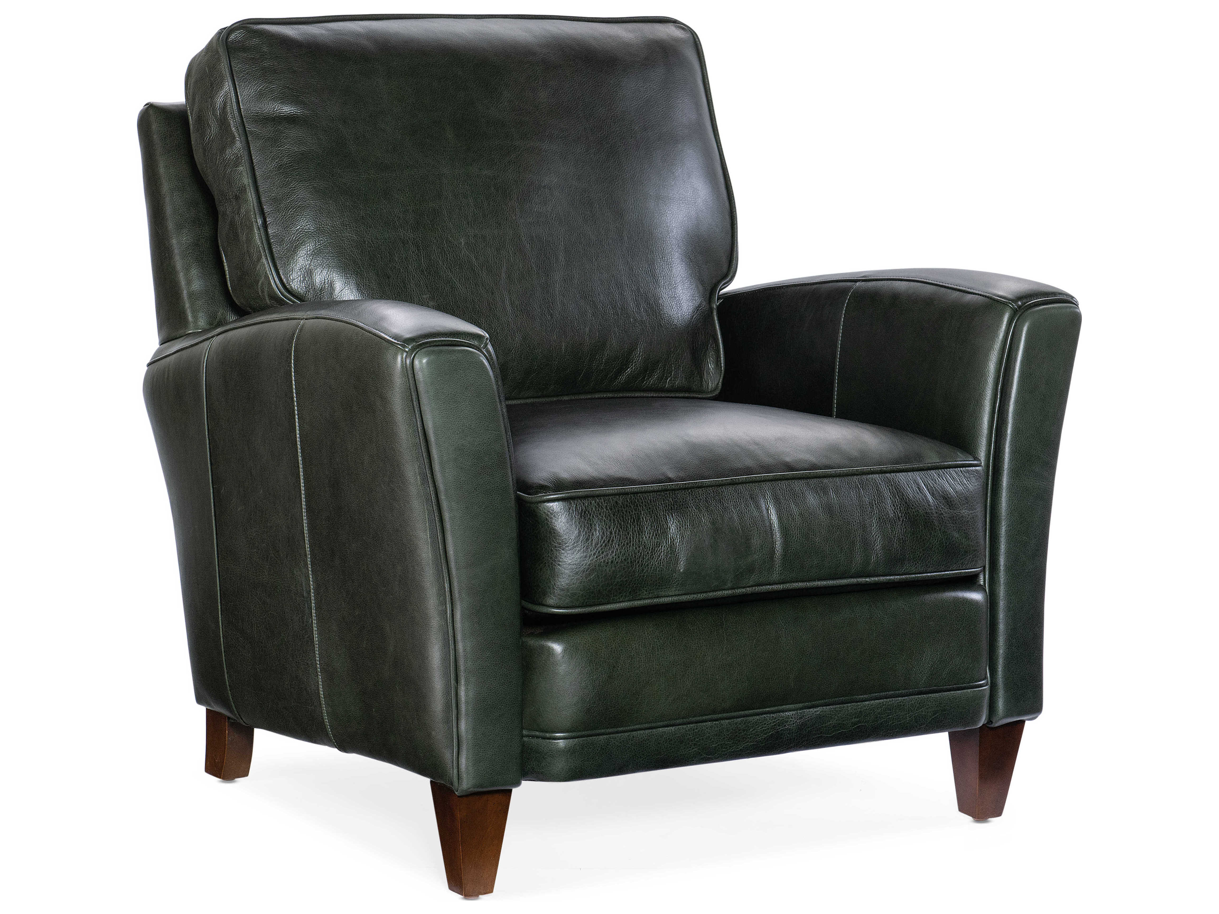Bradington Young Zion 37" Black Leather Accent Chair BRD60025