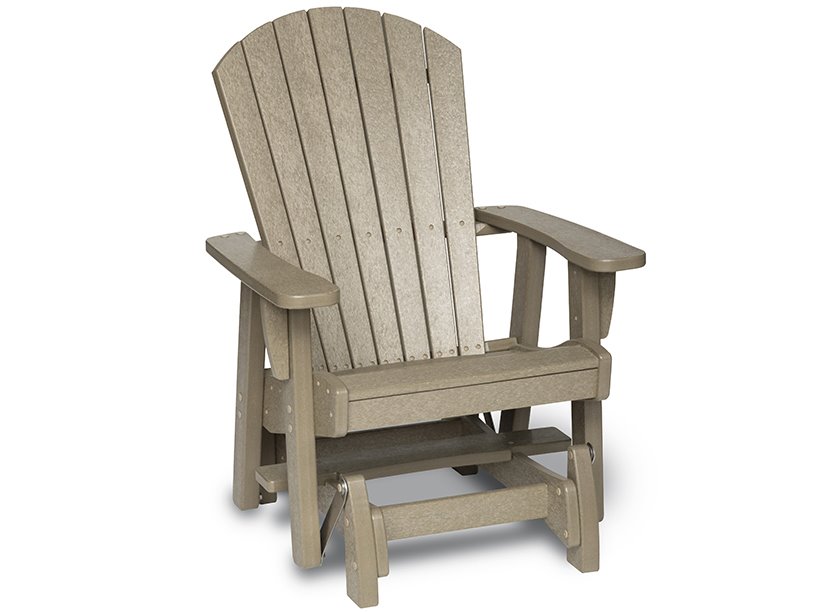 Breezesta Atlantis Recycled Plastic Single Glider Adirondack Chair