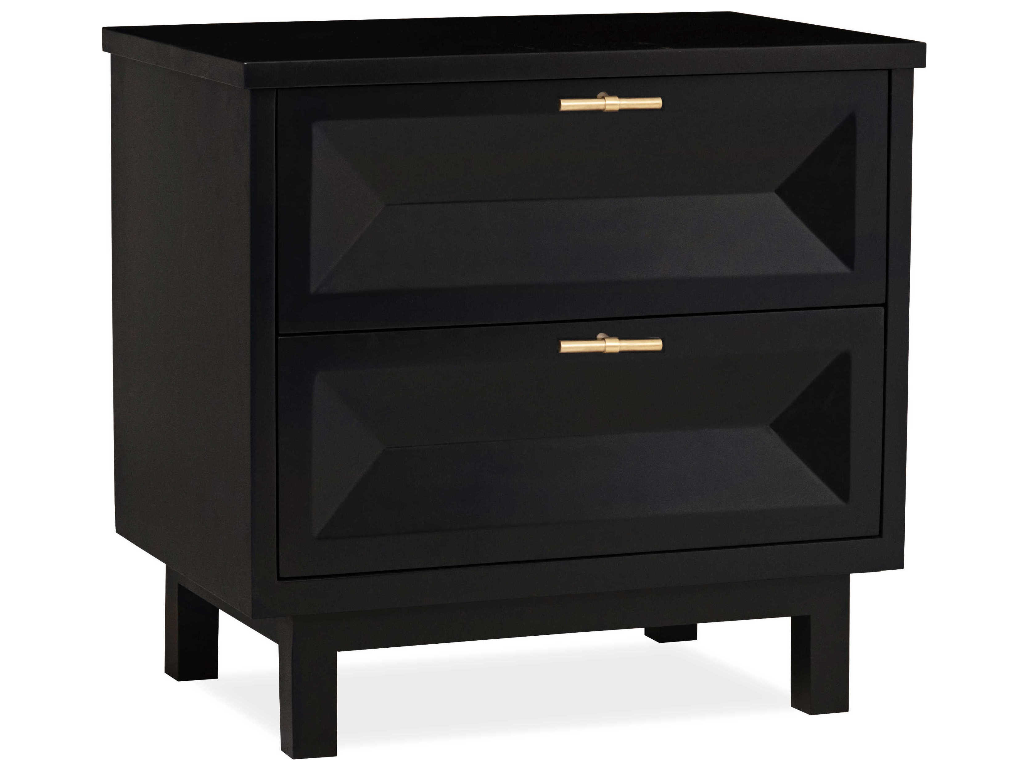 Brownstone Furniture Chamber Obsidian TwoDrawers Nightstand BRNCH105O