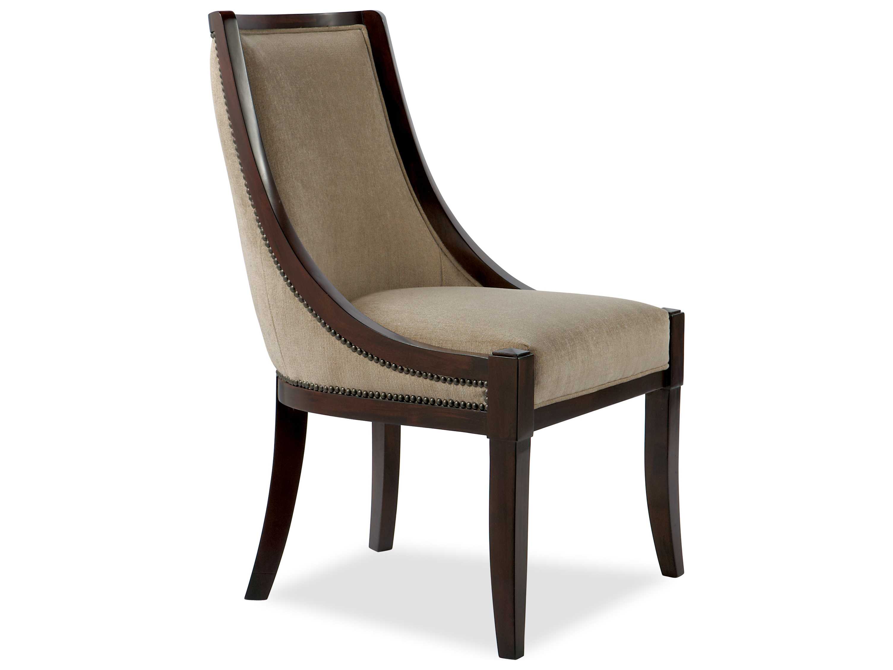 Brownstone Furniture Sienna Chestnut & Textured Pumice Fabric Dining