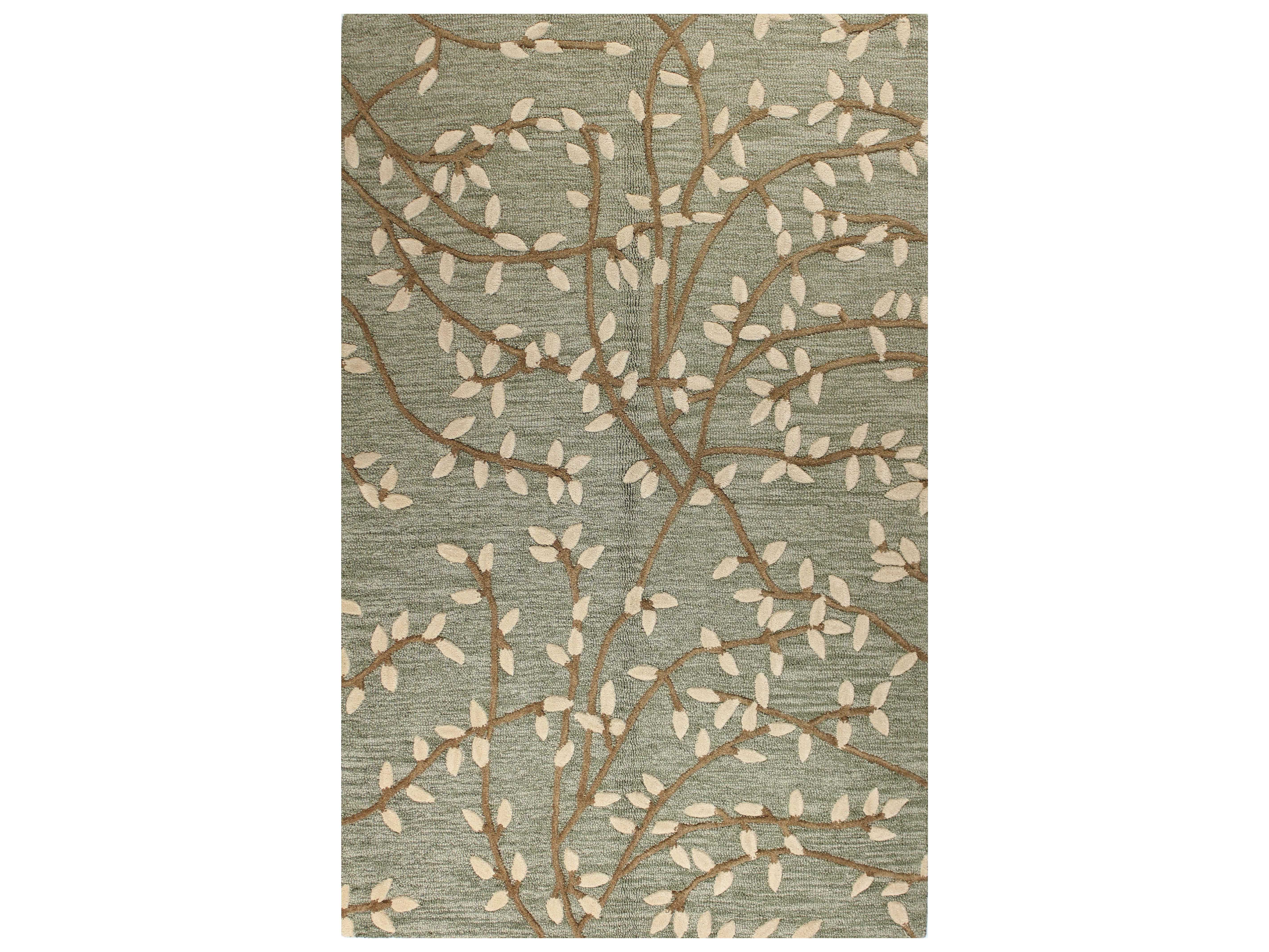 Bashian Rugs Verona Rectangular Light Green Area Rug BSHR130LGNLC107