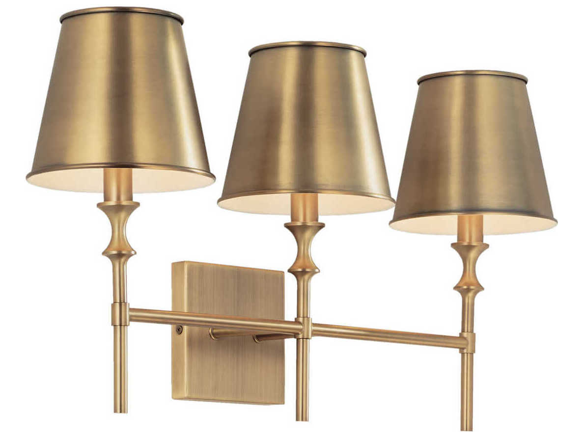 Capital Lighting Whitney 24" Wide 3Light Aged Brass Vanity Light C2149731AD708