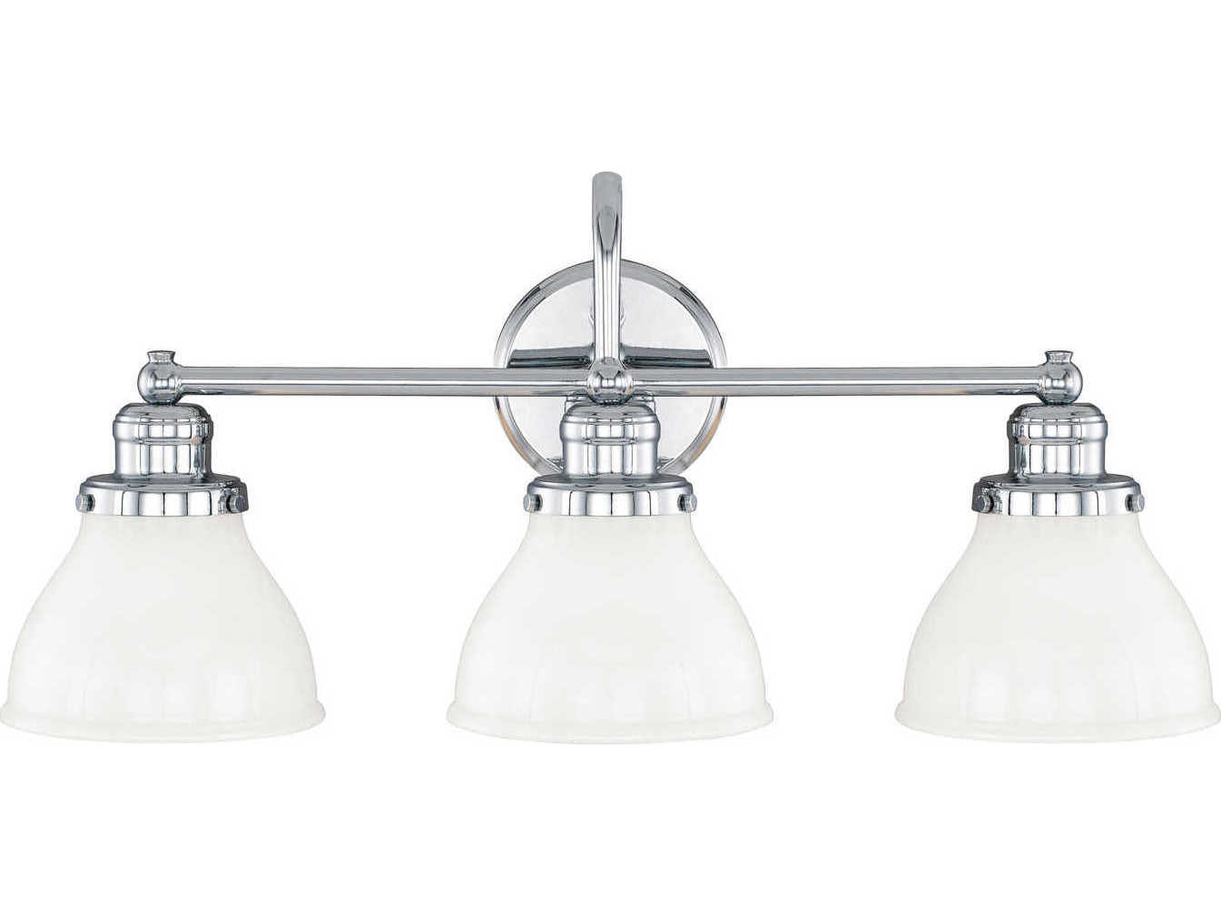 Capital Lighting Baxter 3 Light Vanity Light with Milk Glass