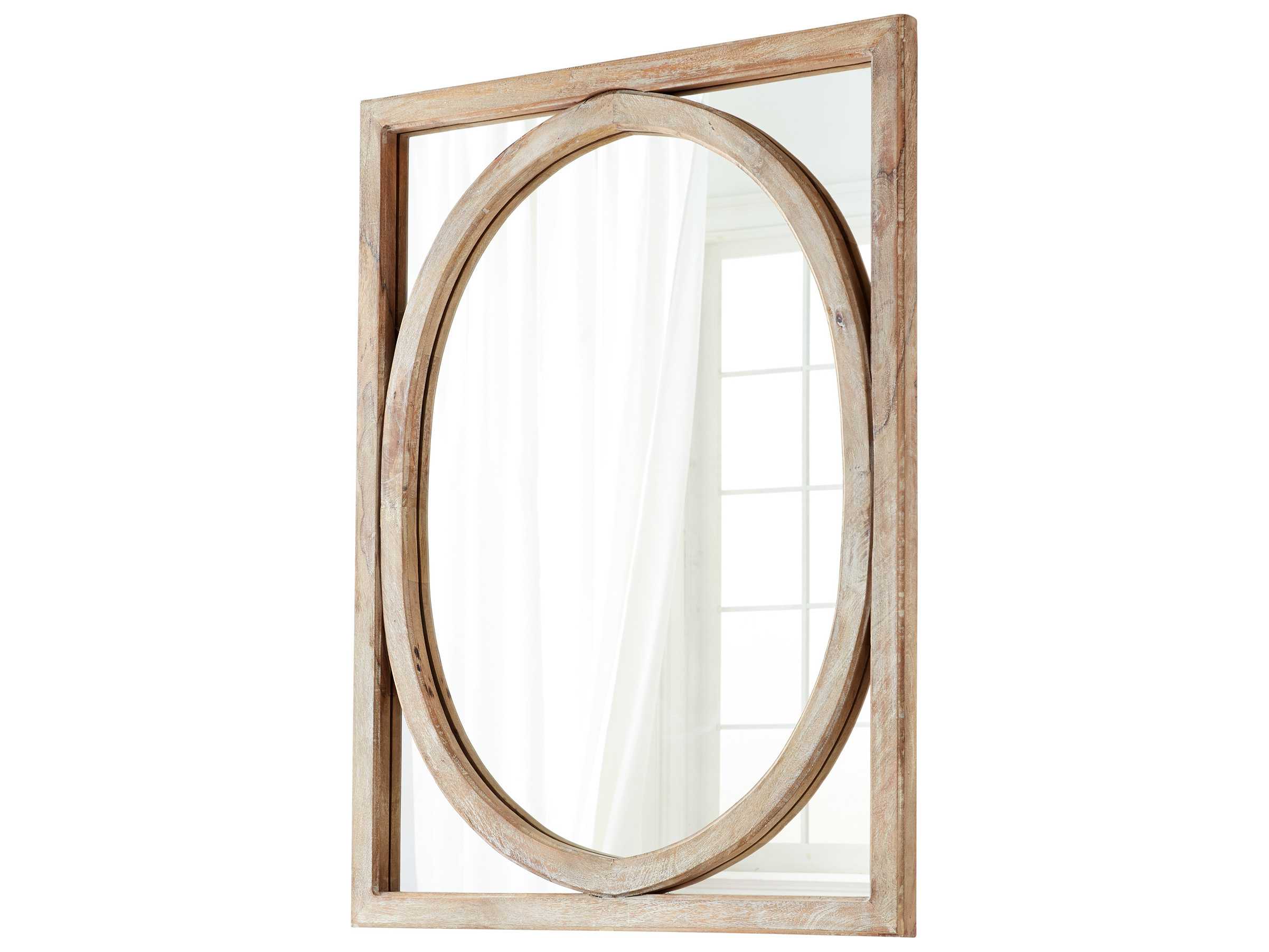 Cyan Design Revolo Burnt White 37''W x 49''H Rectangular Wall Mirror