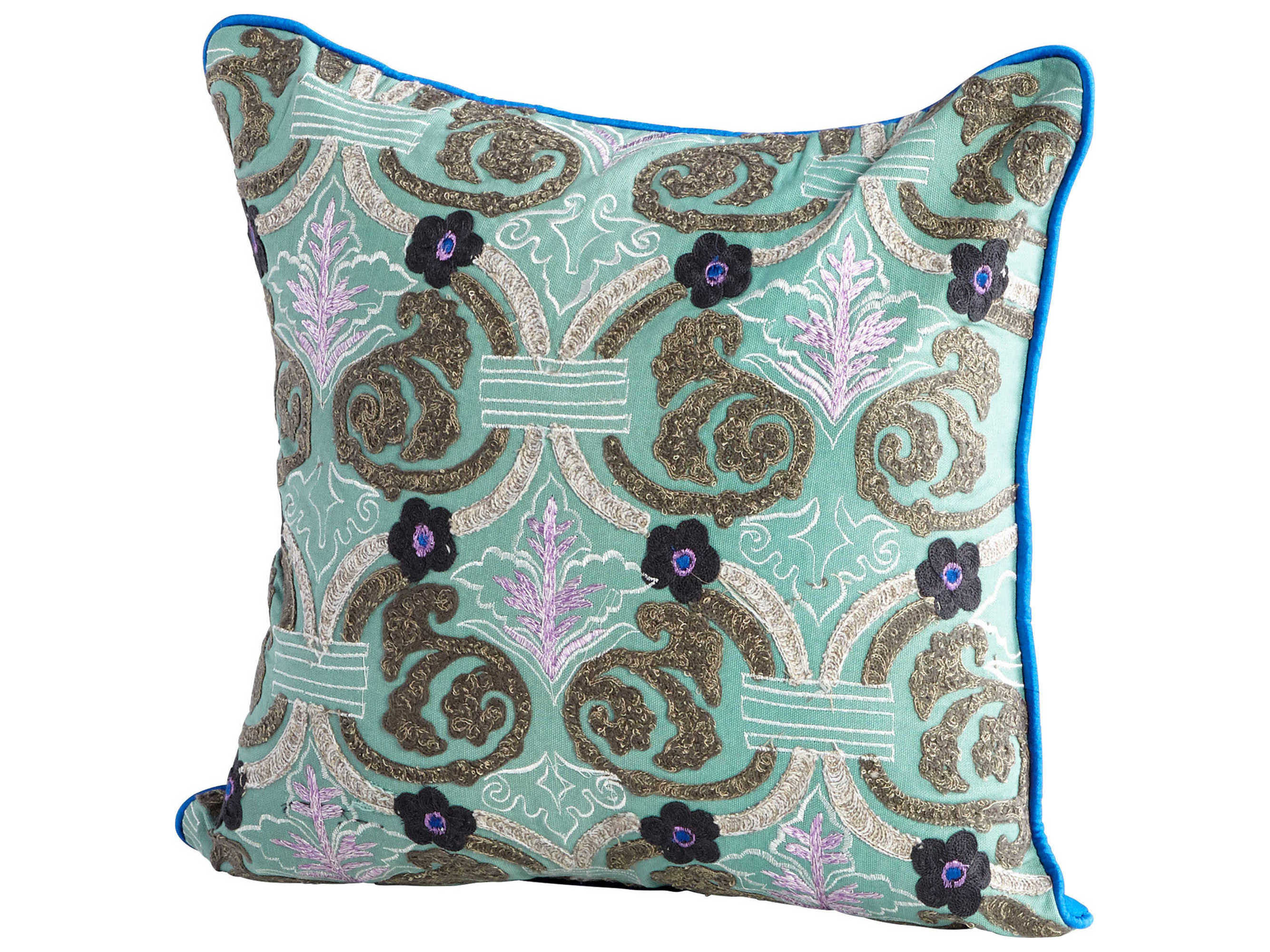 Cyan Design Le Jardin Multi Colored Blue 18'' Square Pillow C309422