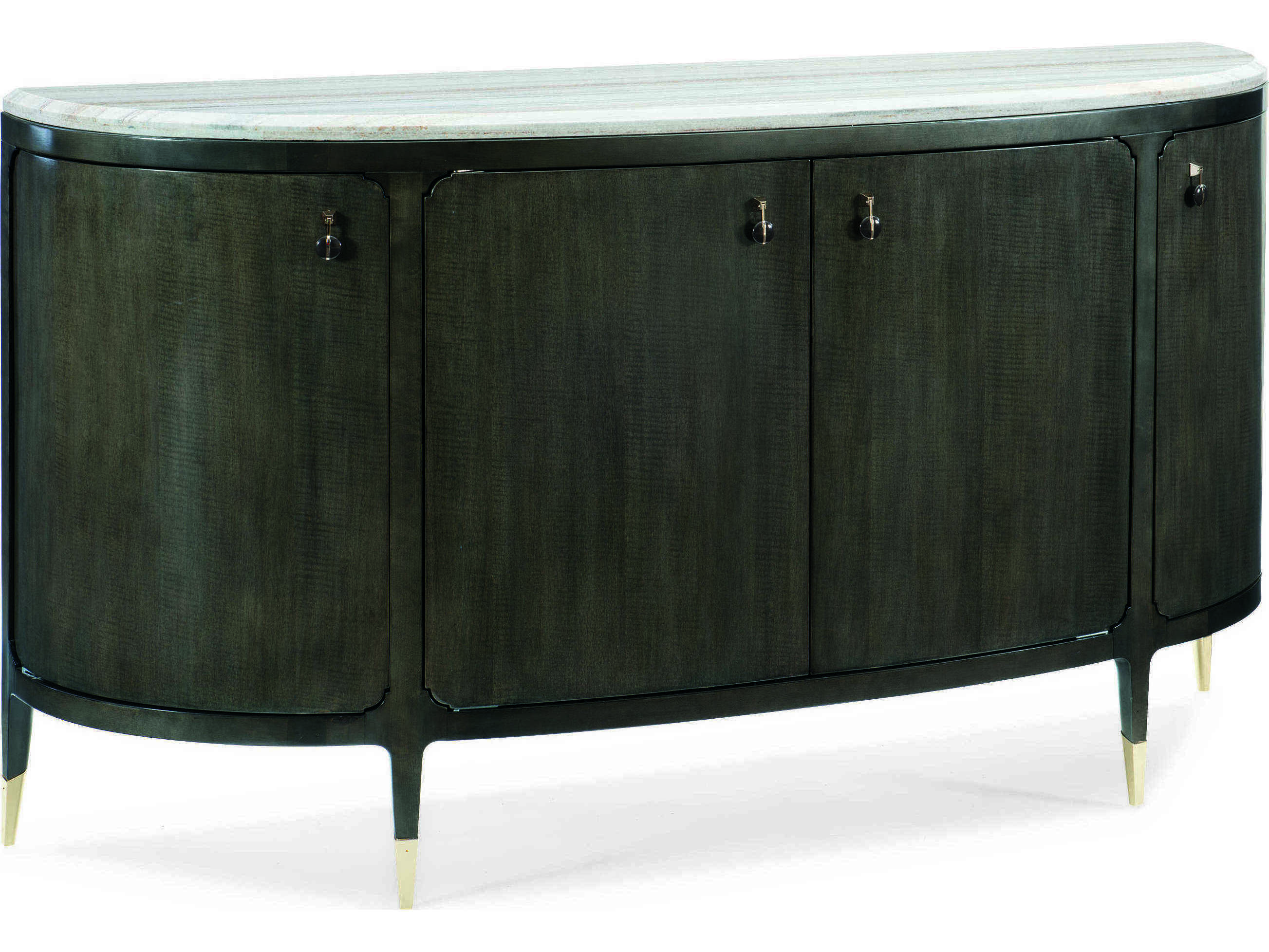 Caracole Classic Serve Yourself 72" Stone Top Demilune Buffet