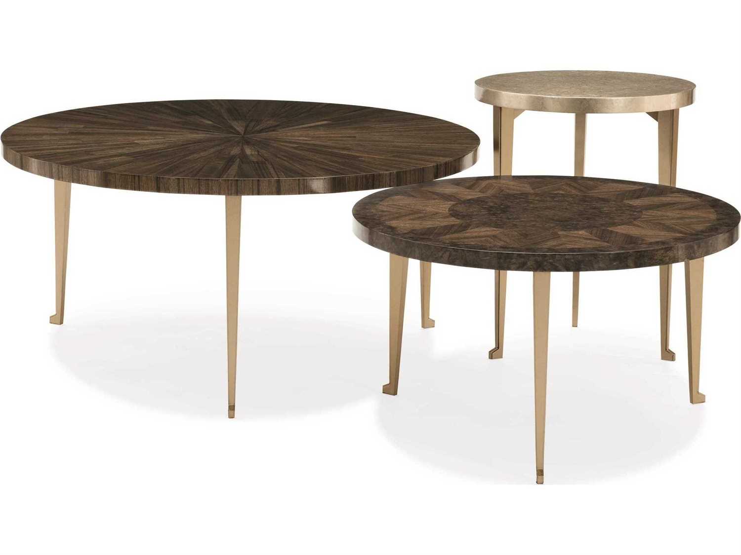 Caracole Classic Galway / Burl Golden Shimmer 28'' Wide Round Coffee