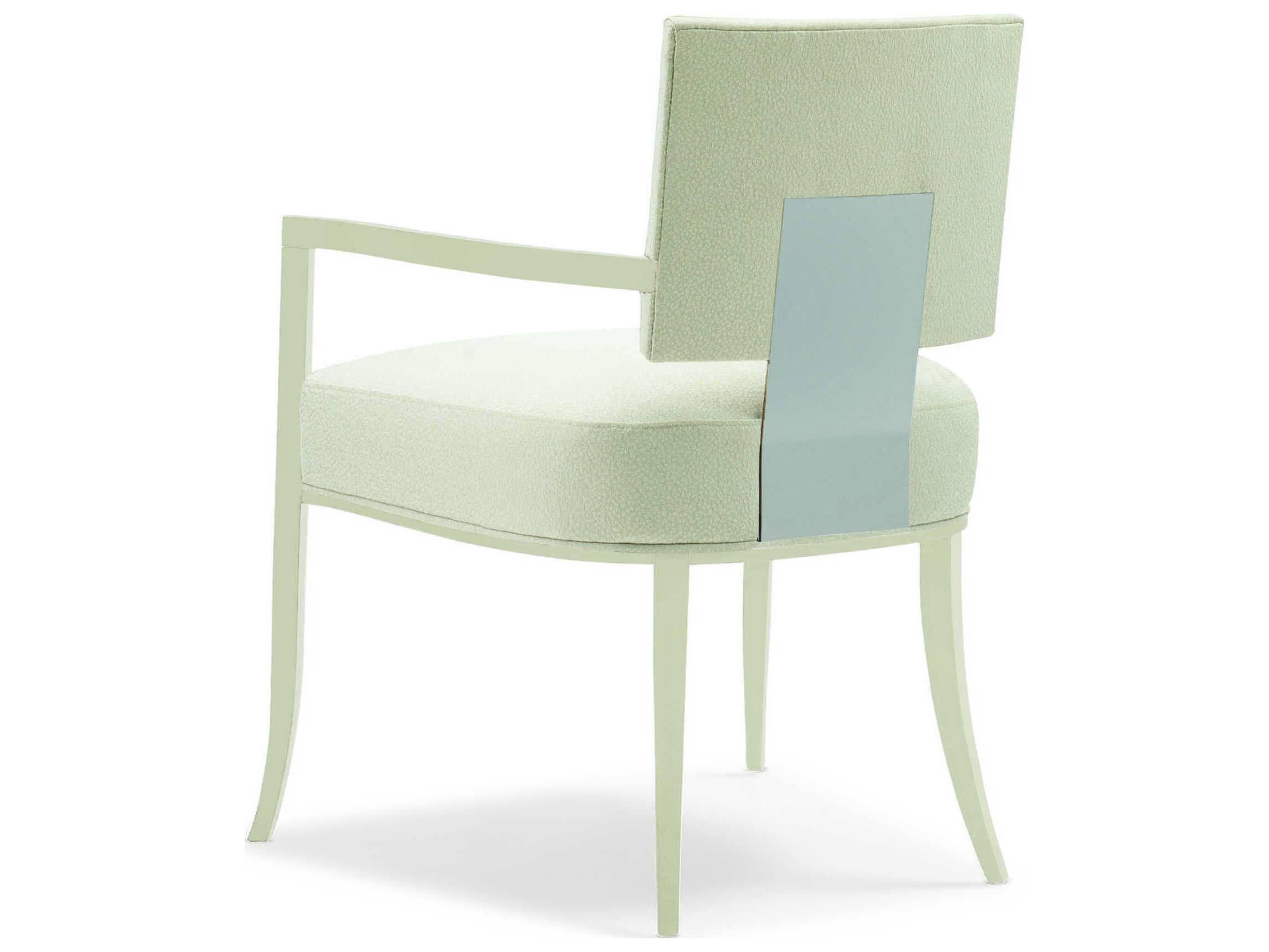 Caracole Classic Soft Silver Paint / Lightly Brushed Chrome Arm Dining