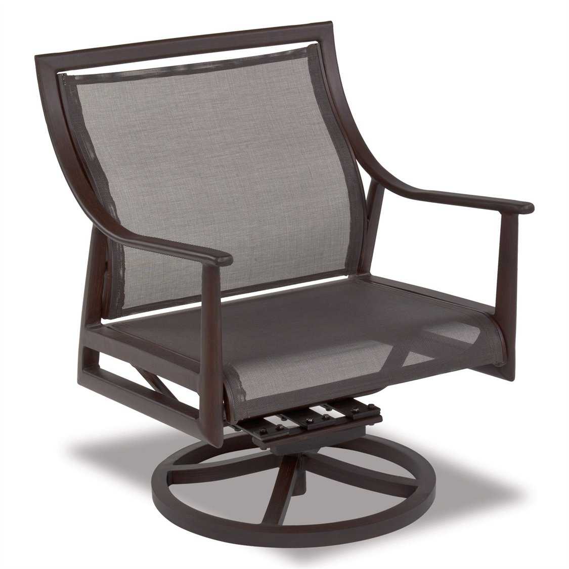 Cast Aluminum Sling Patio Chairs Cast Classics Sutton Sling Cast Aluminum Swivel Rocker Lounge Chair