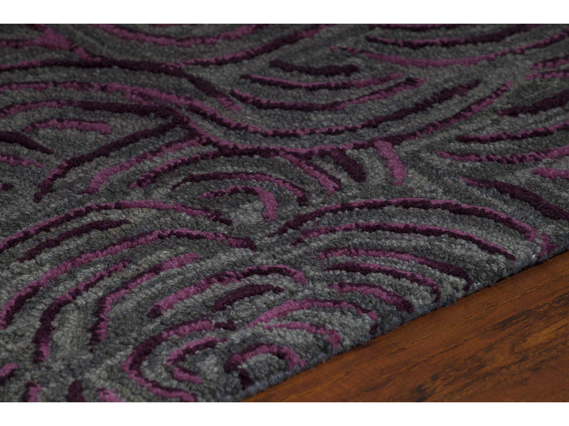 Chandra Leia Plum / Grey Rectangular Area Rug CDLEI42200