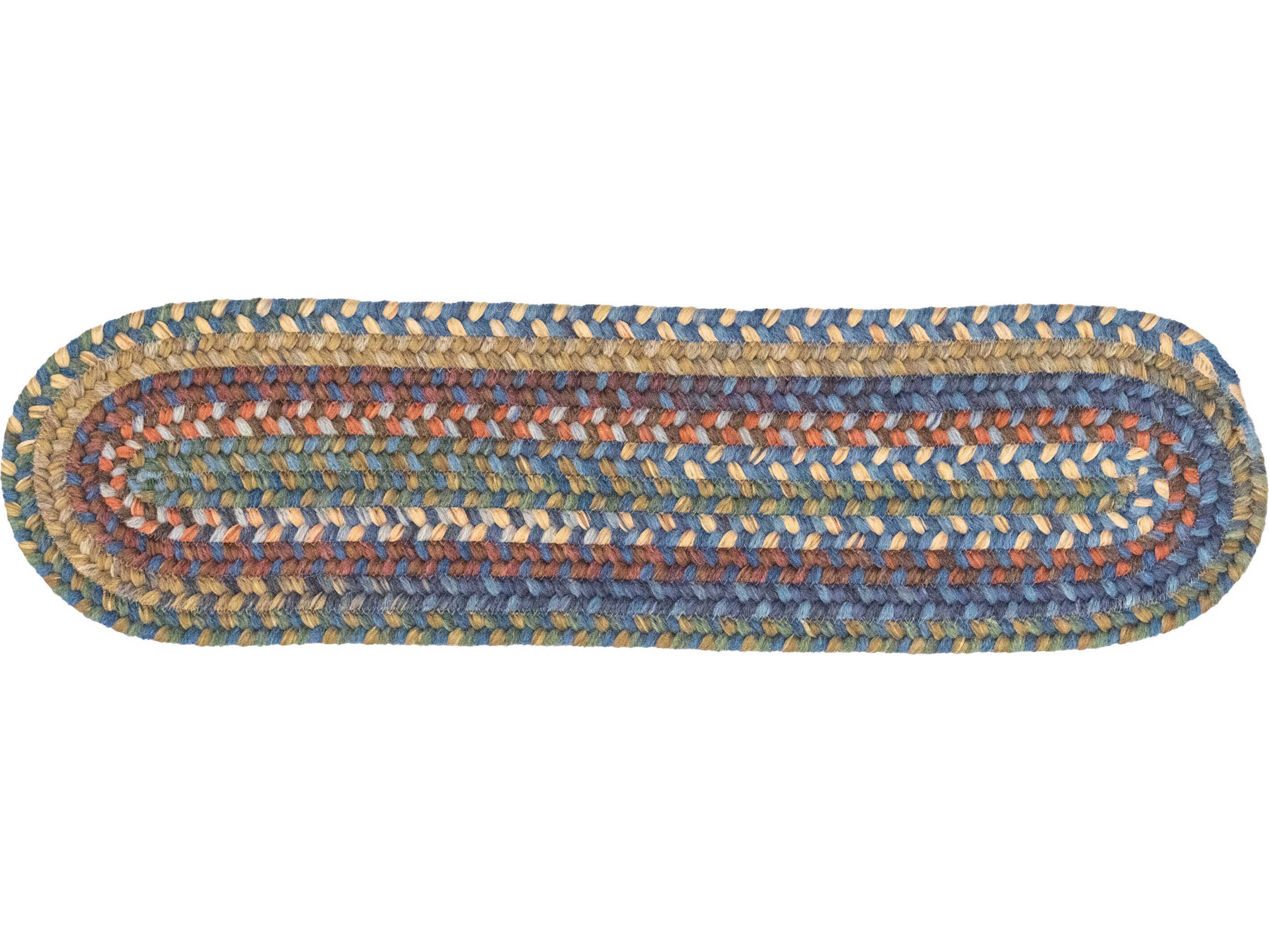 Colonial Mills New England Braid Blue Stair Tread (Set of 13