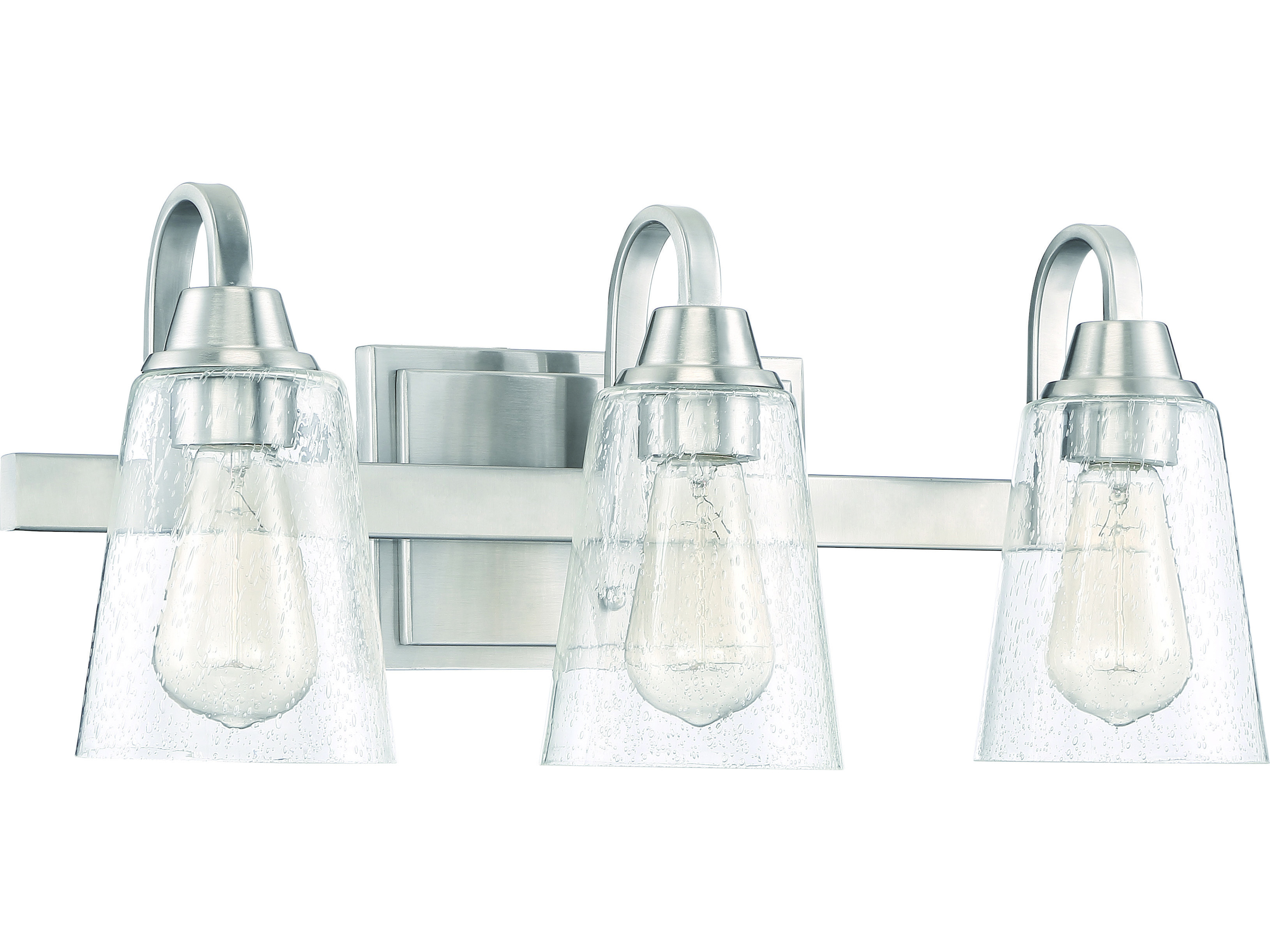 Craftmade Grace 21" Wide 3Light Brushed Polished Nickel Glass Vanity