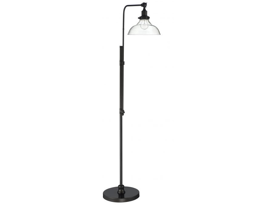Craftmade 27" Tall Flat Black Clear Glass Floor Lamp CM86257
