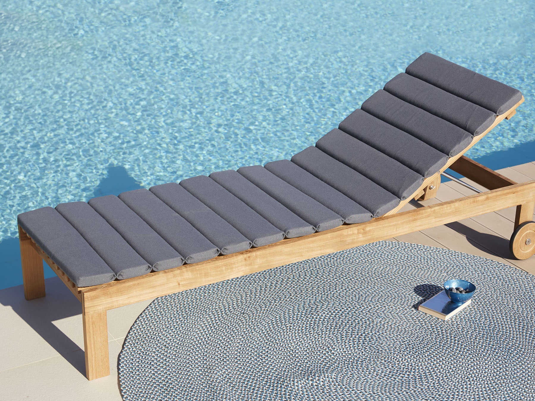 Cane Line Outdoor Amaze Teak Sunbed Chaise Lounge CNO4510T