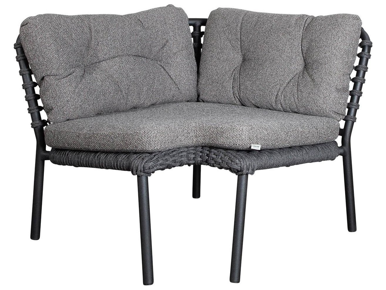 Cane Line Outdoor Ocean Dark Grey Soft Rope Aluminum Corner Lounge