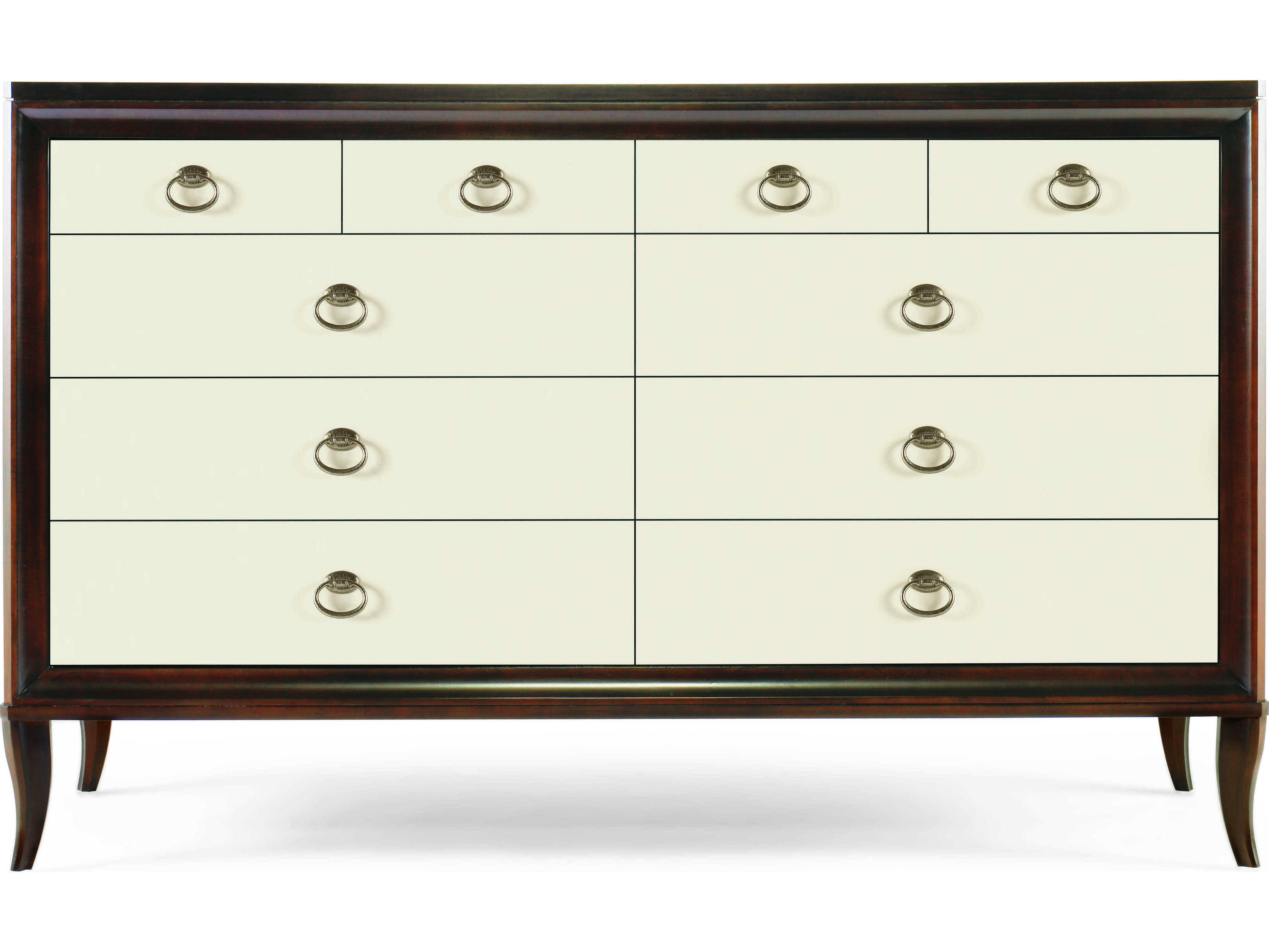 Century Furniture Tribeca 65" Wide 8Drawers Brown Maple Wood Double