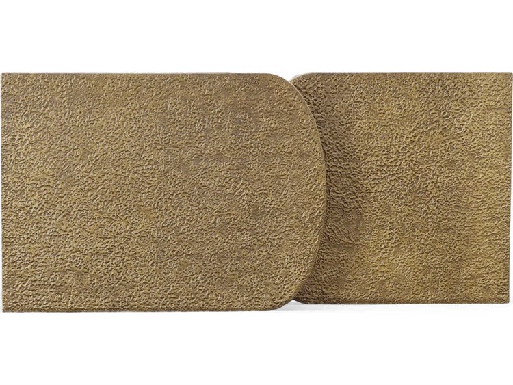 Century Furniture Grand Tour Rectangular Metal Antique Brass End Table