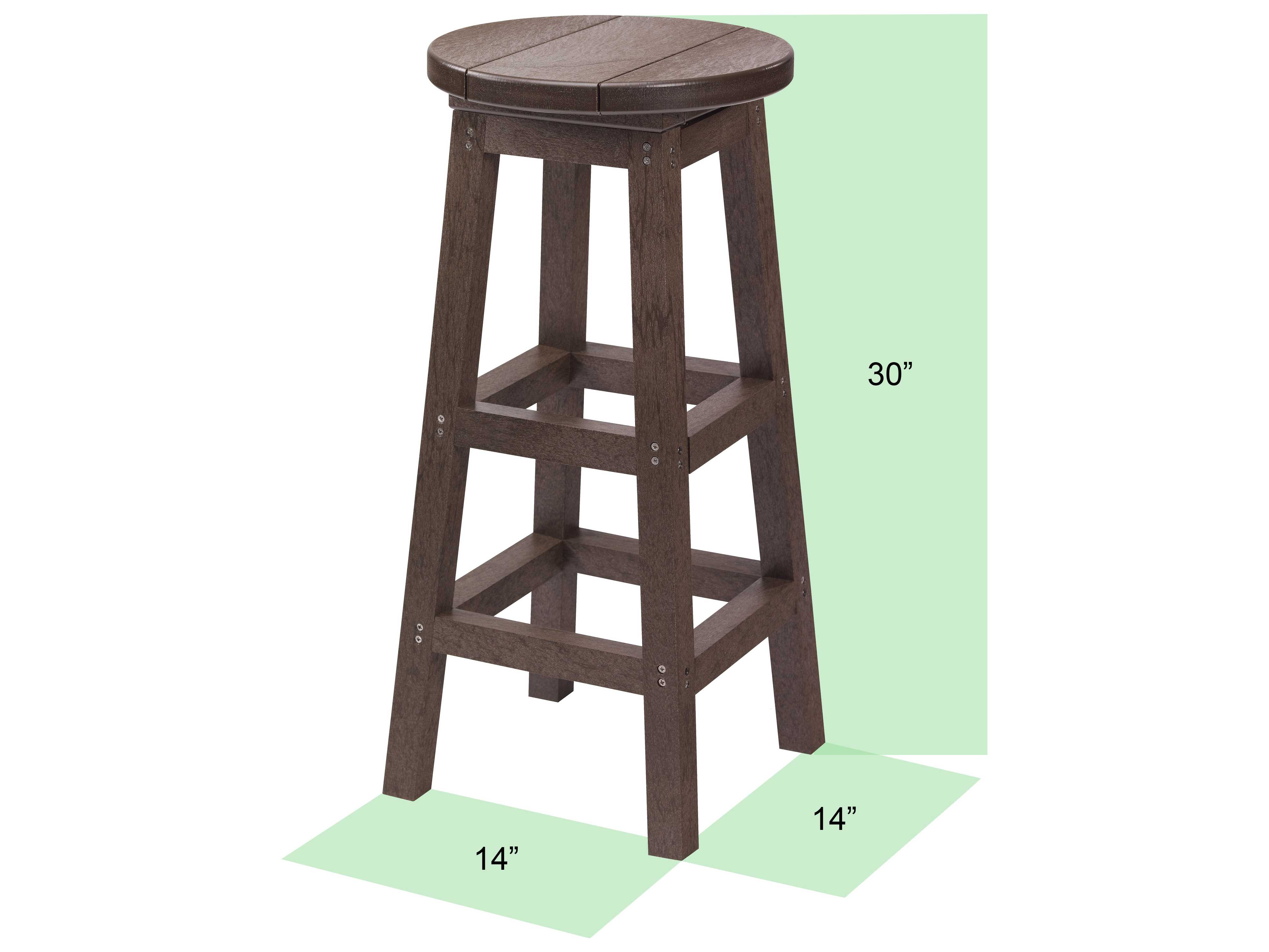 C.R. Plastic Generation Premium Recycled Plastic Bar Stool C21