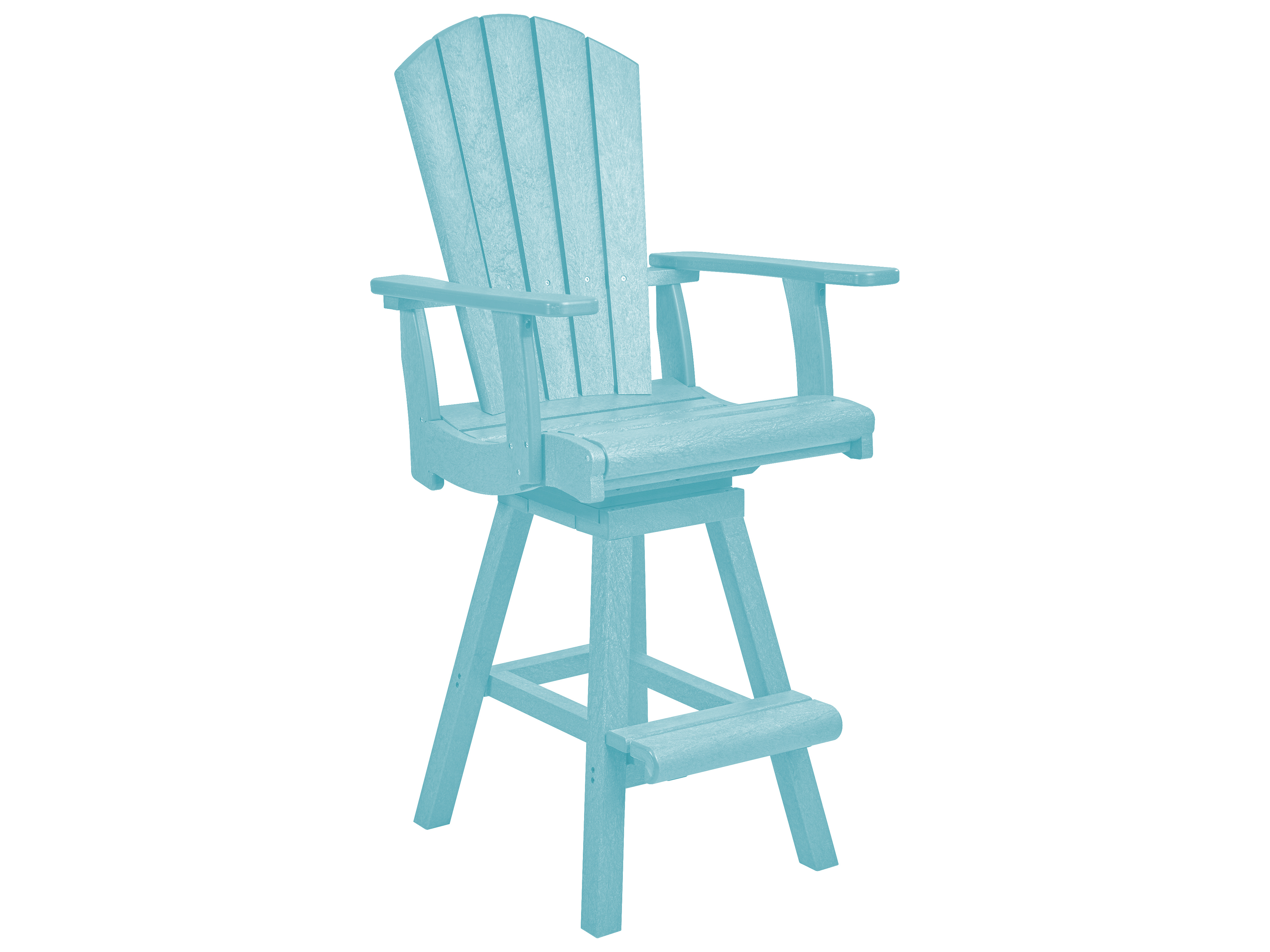 C.R. Plastic Generation Premium Recycled Plastic Swivel Bar Arm Chair