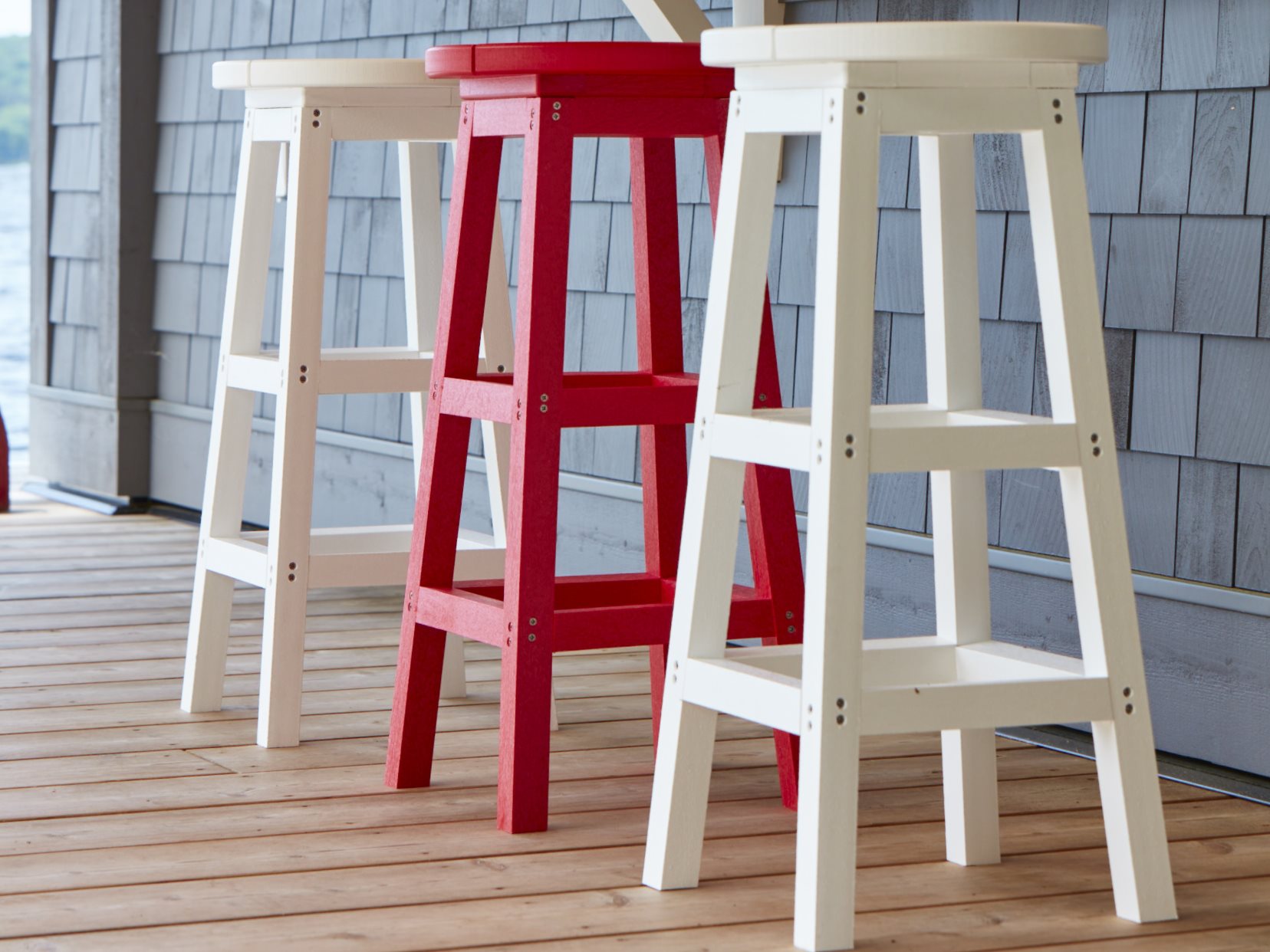 C.R. Plastic Generation Premium Recycled Plastic Bar Stool Set GENBARSET