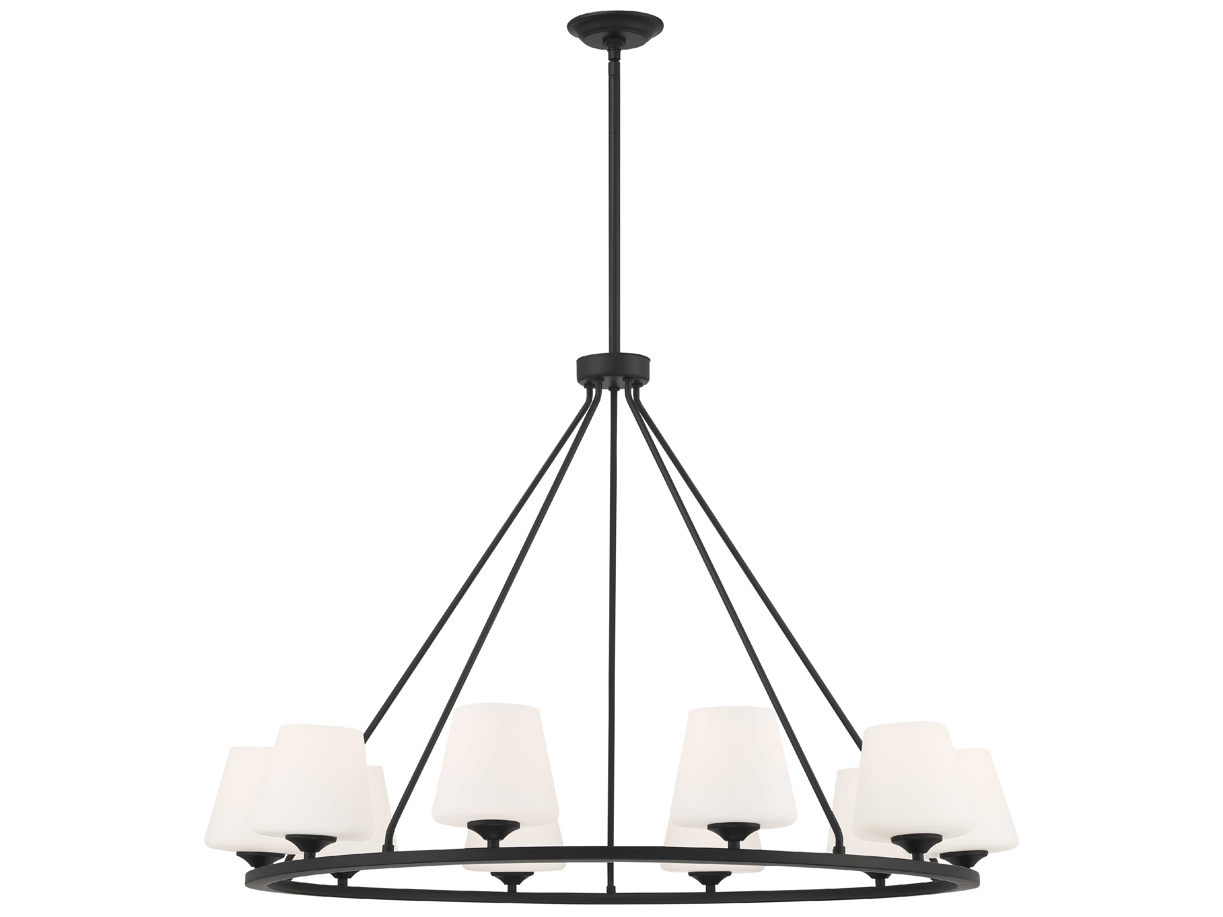 Crystorama Keenan Matte Black 10light 42'' Wide Large Chandelier
