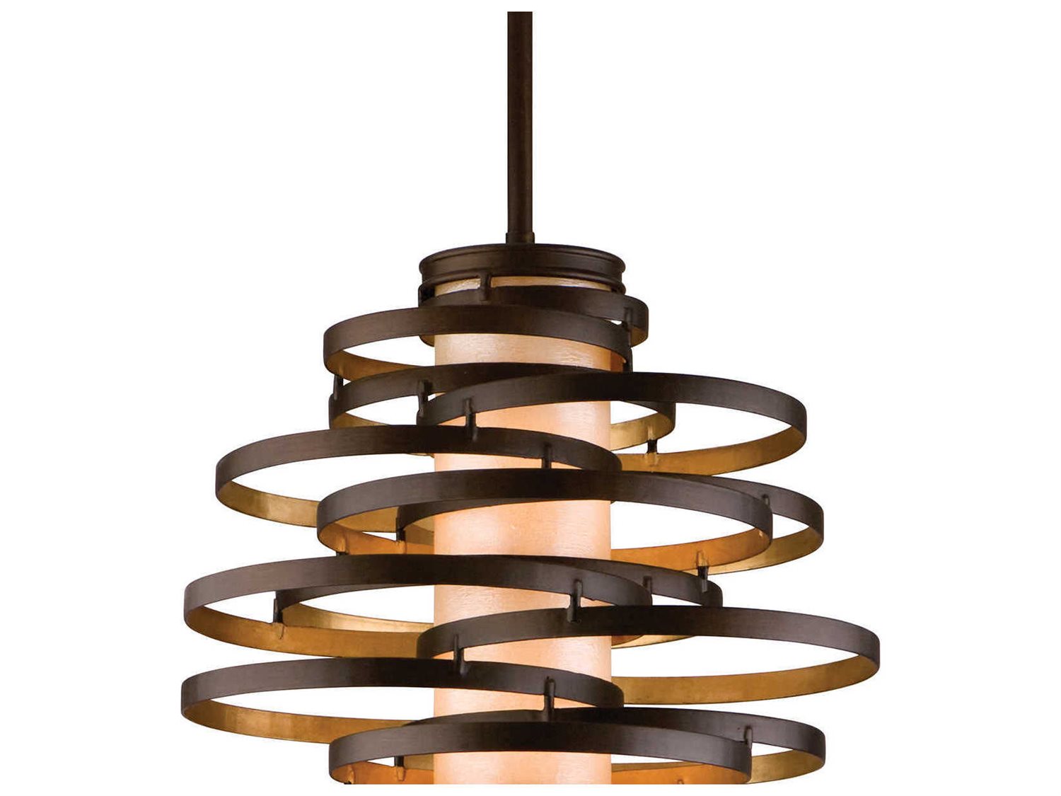 Corbett Lighting Vertigo Bronze / Gold Leaf TwoLight 18'' Wide