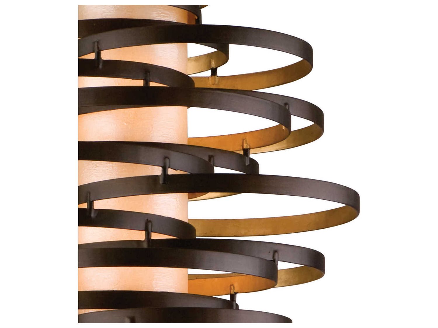 Corbett Lighting Vertigo Bronze / Gold Leaf TwoLight 18'' Wide