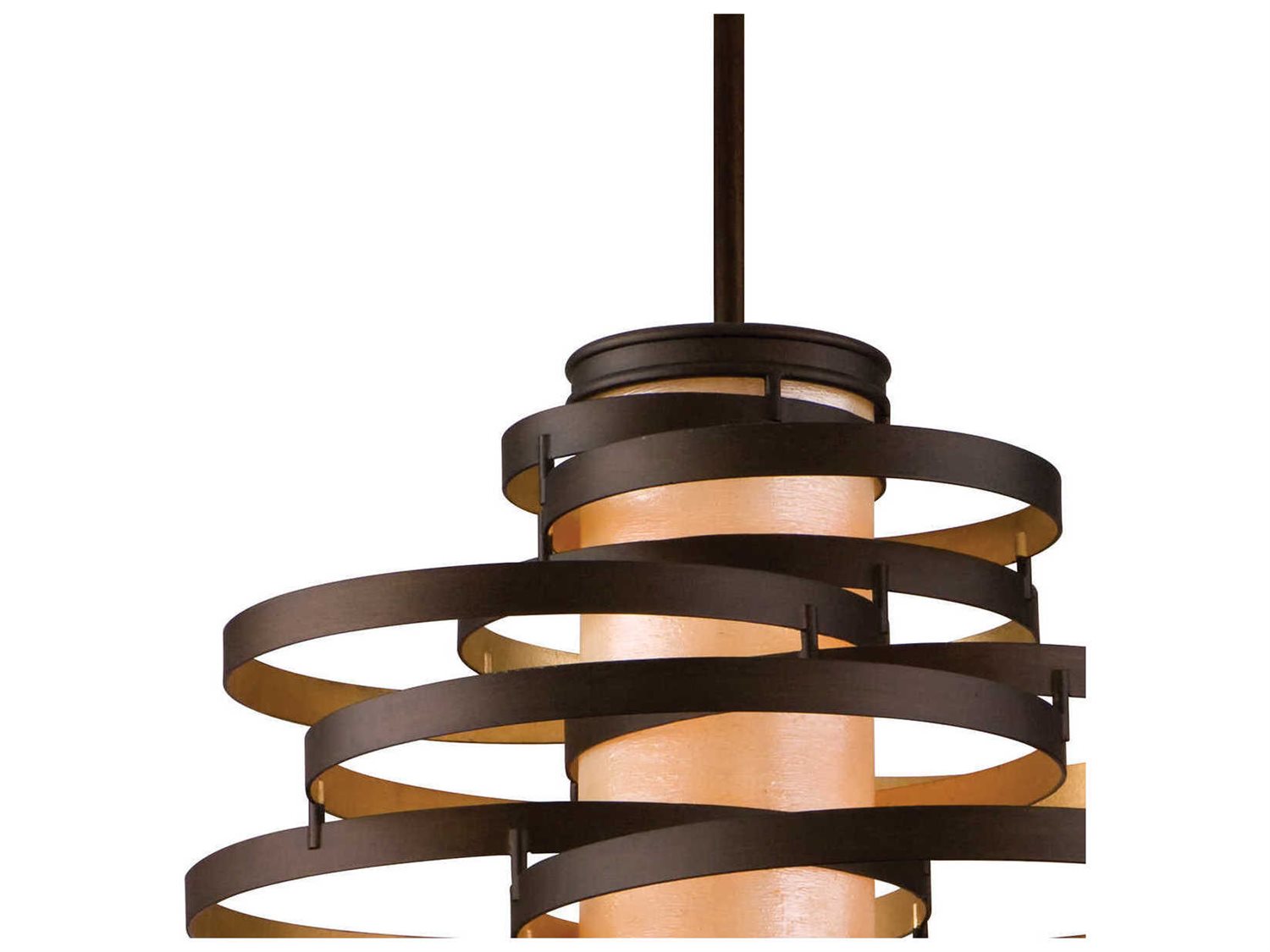 Corbett Lighting Vertigo Bronze / Gold Leaf FourLight 30'' Wide