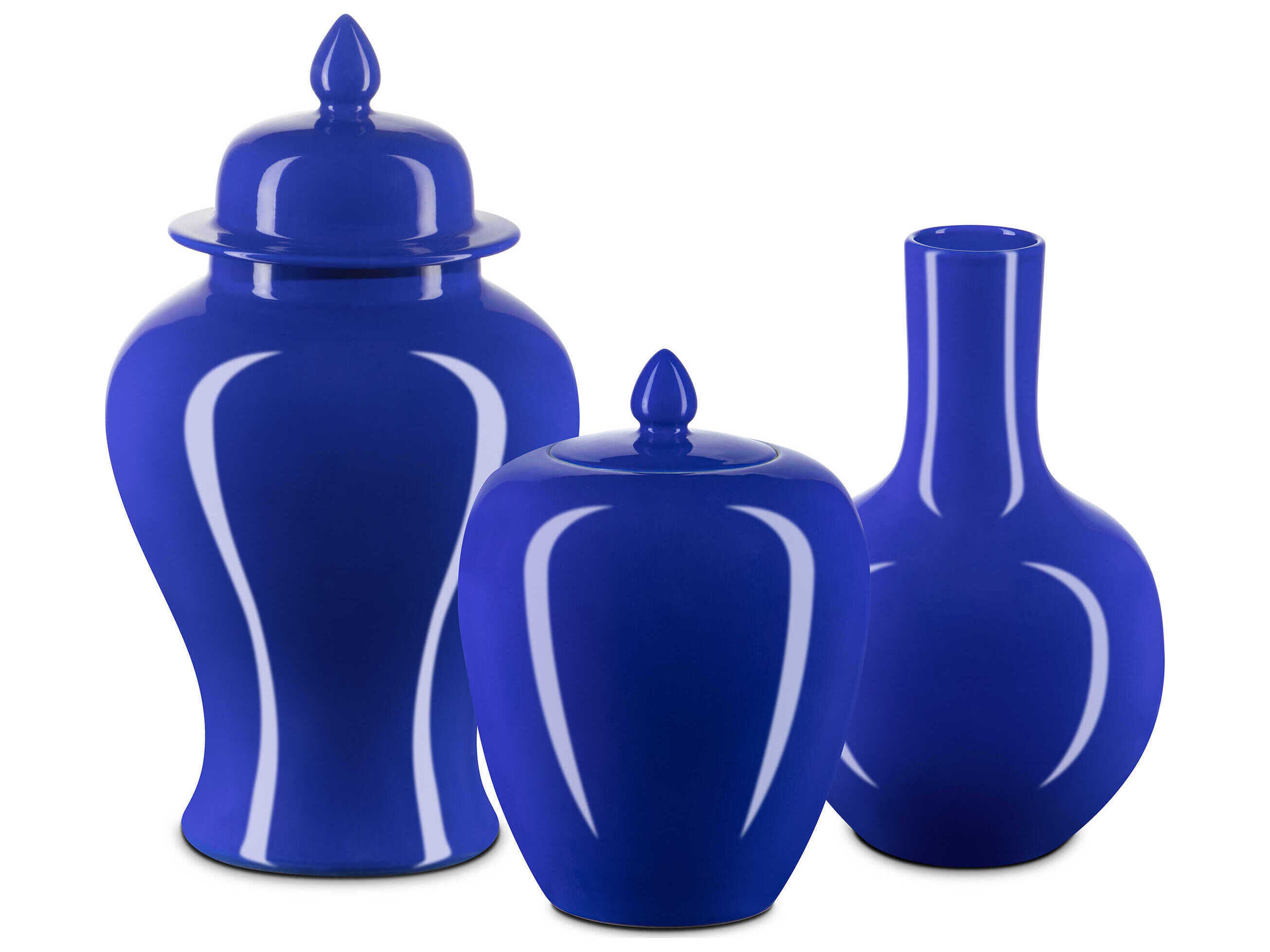 Currey & Company Imperial Ocean Blue Long Neck Vase CY12000704