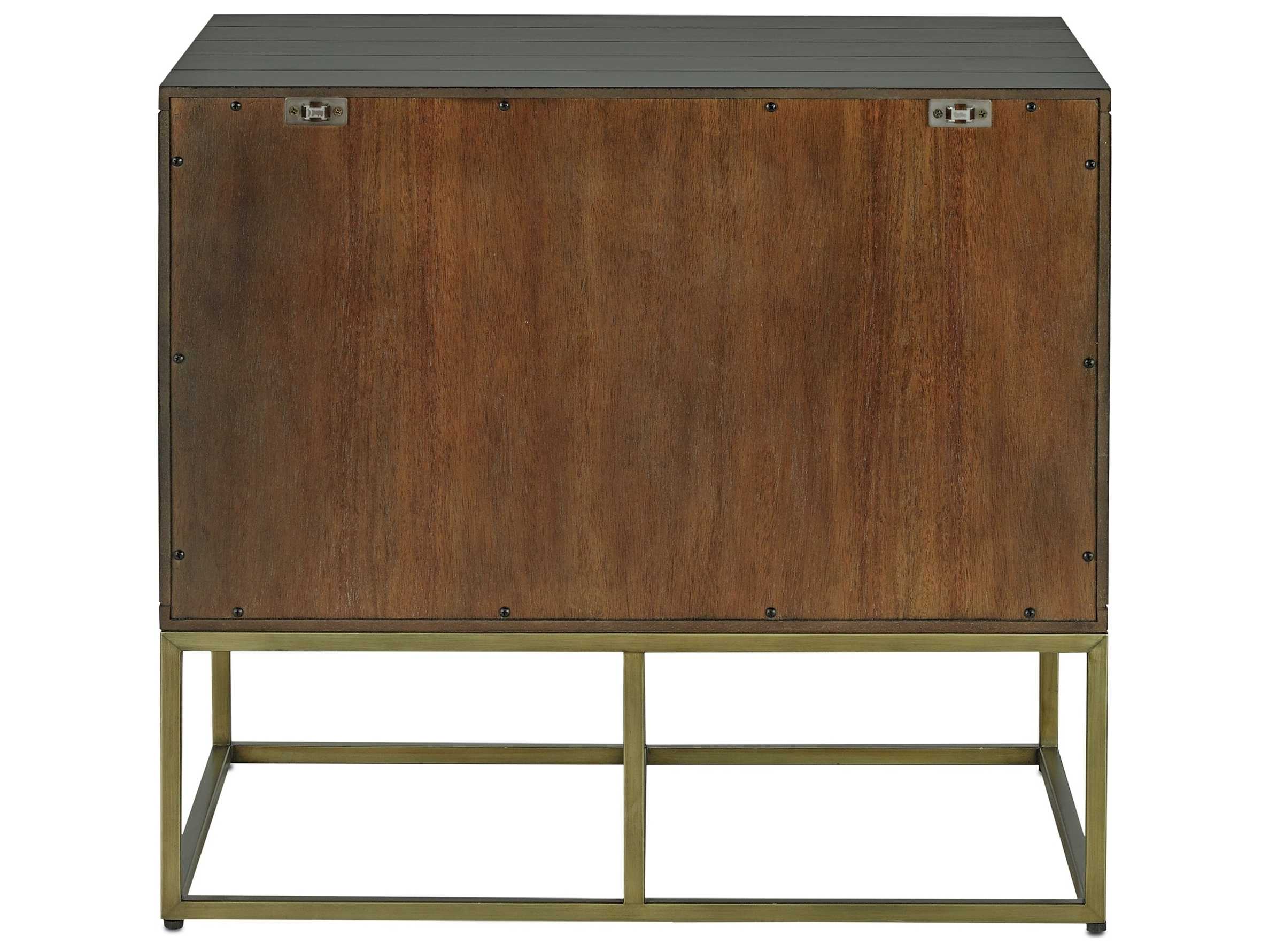 Currey & Company Holden Antique Brass Nightstand CY3255