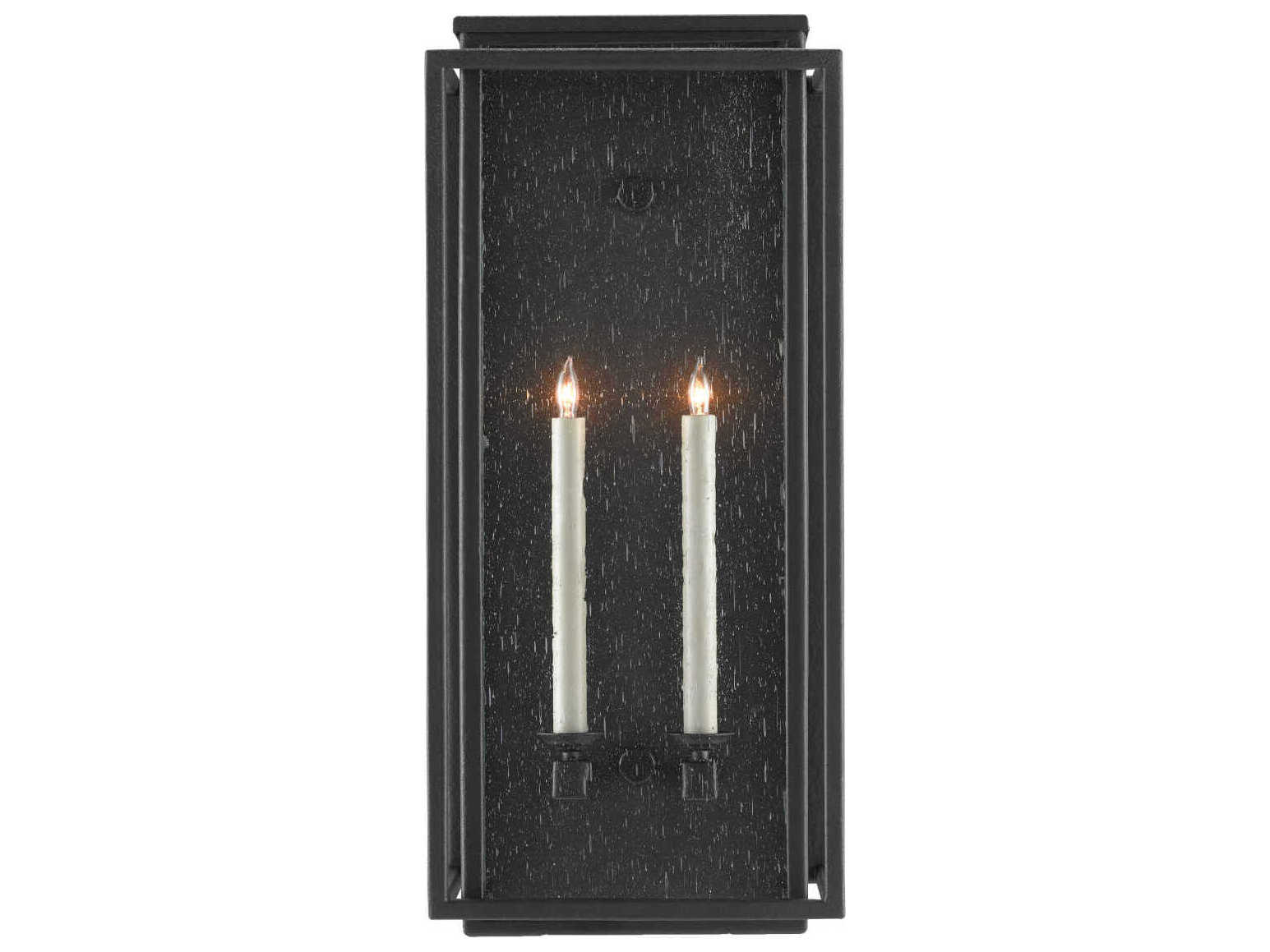 Currey & Company Wright 2 Light Glass Outdoor Wall Light CY55000041