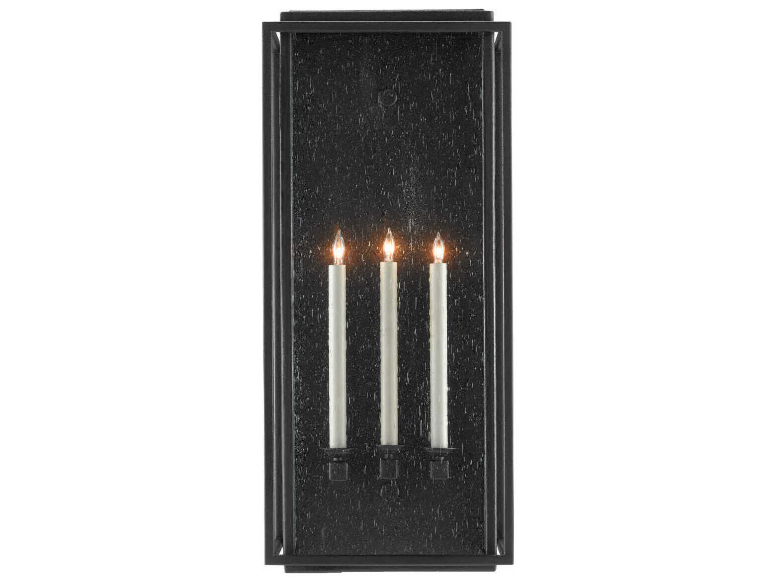 Currey & Company Wright 3 Light Glass Outdoor Wall Light CY55000042