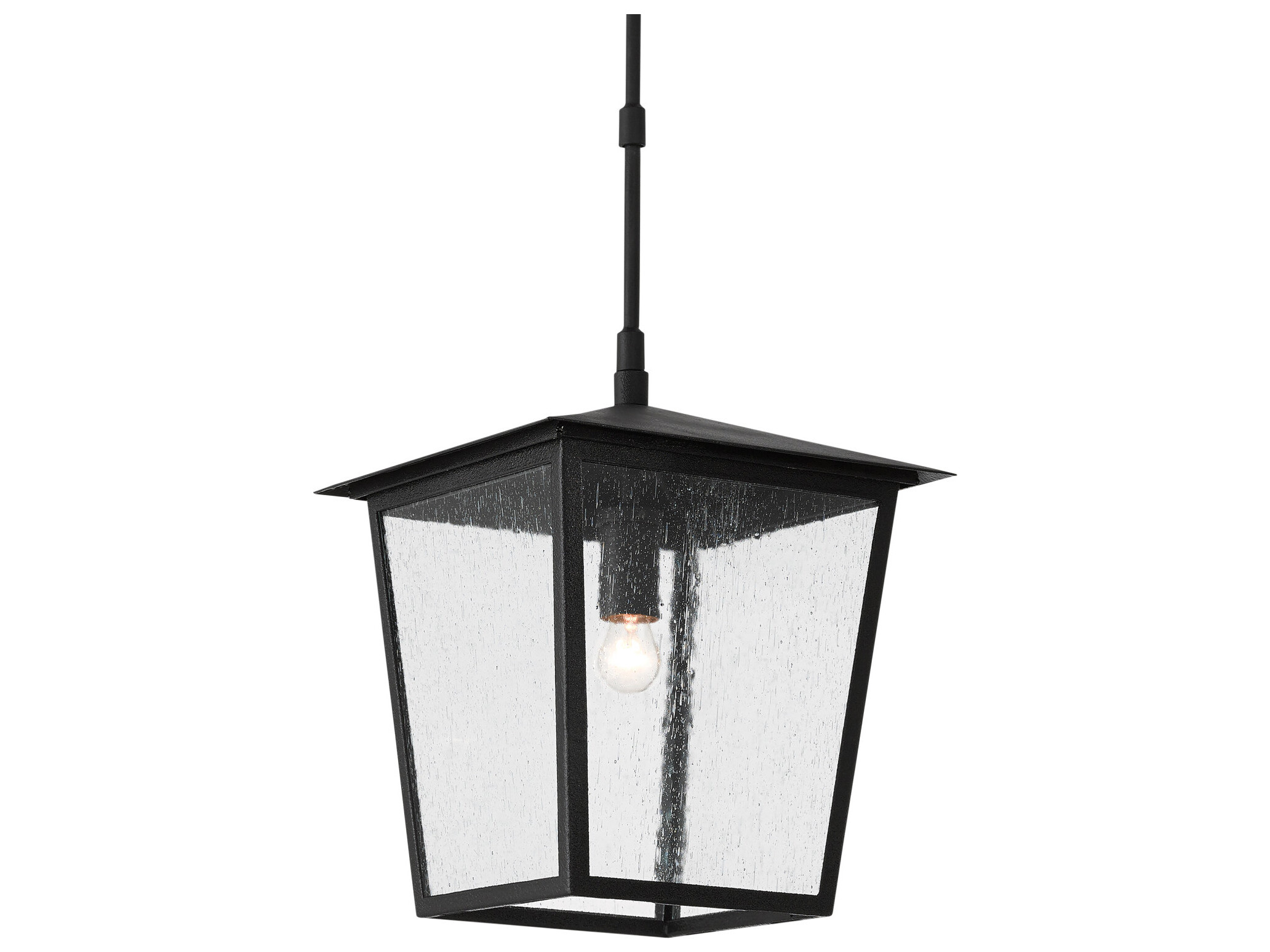 Currey & Company Bening Midnight 1light Glass Outdoor Hanging Light