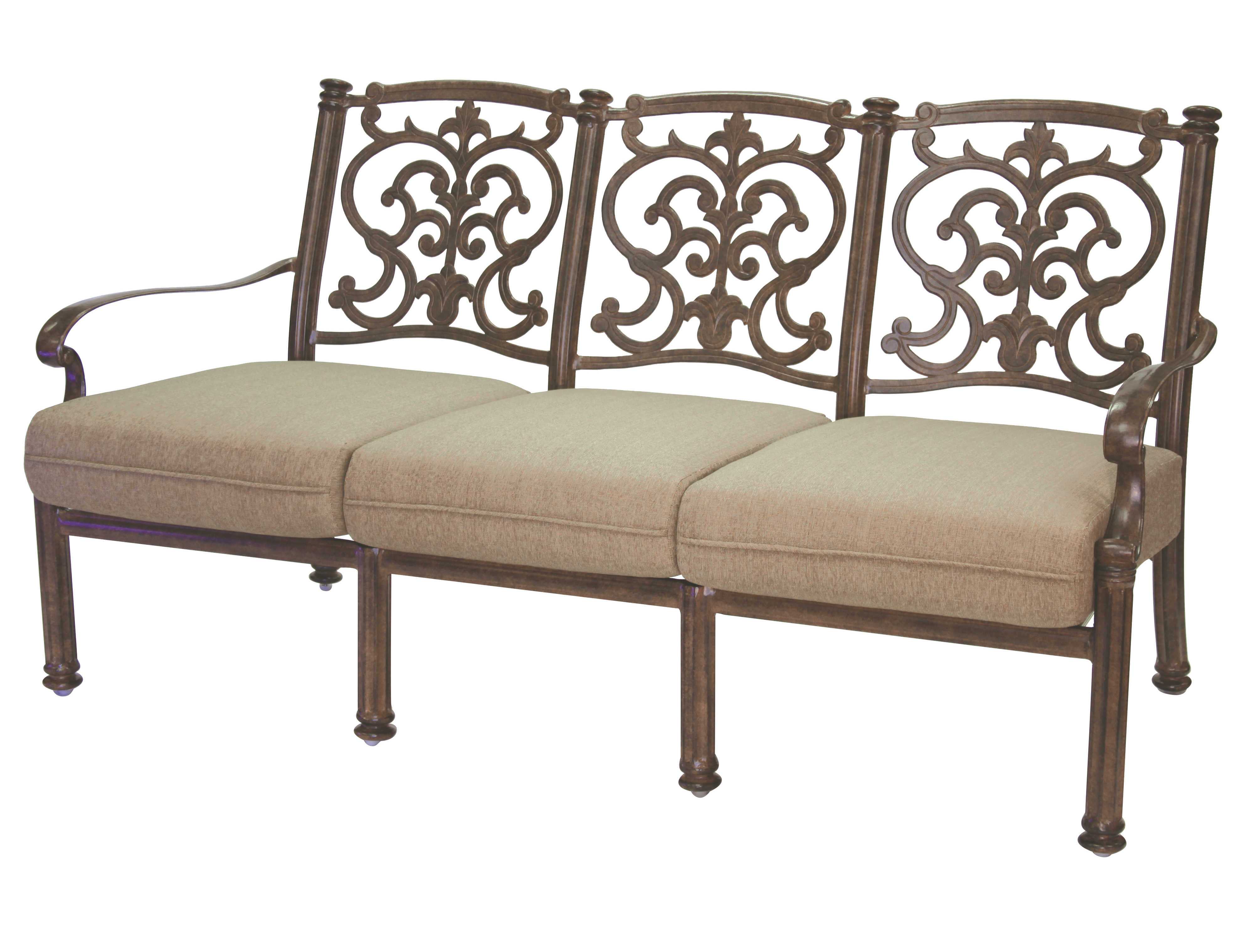 Darlee Outdoor Living Santa Barbara Antique Bronze Cast Aluminum Sofa DA2010189