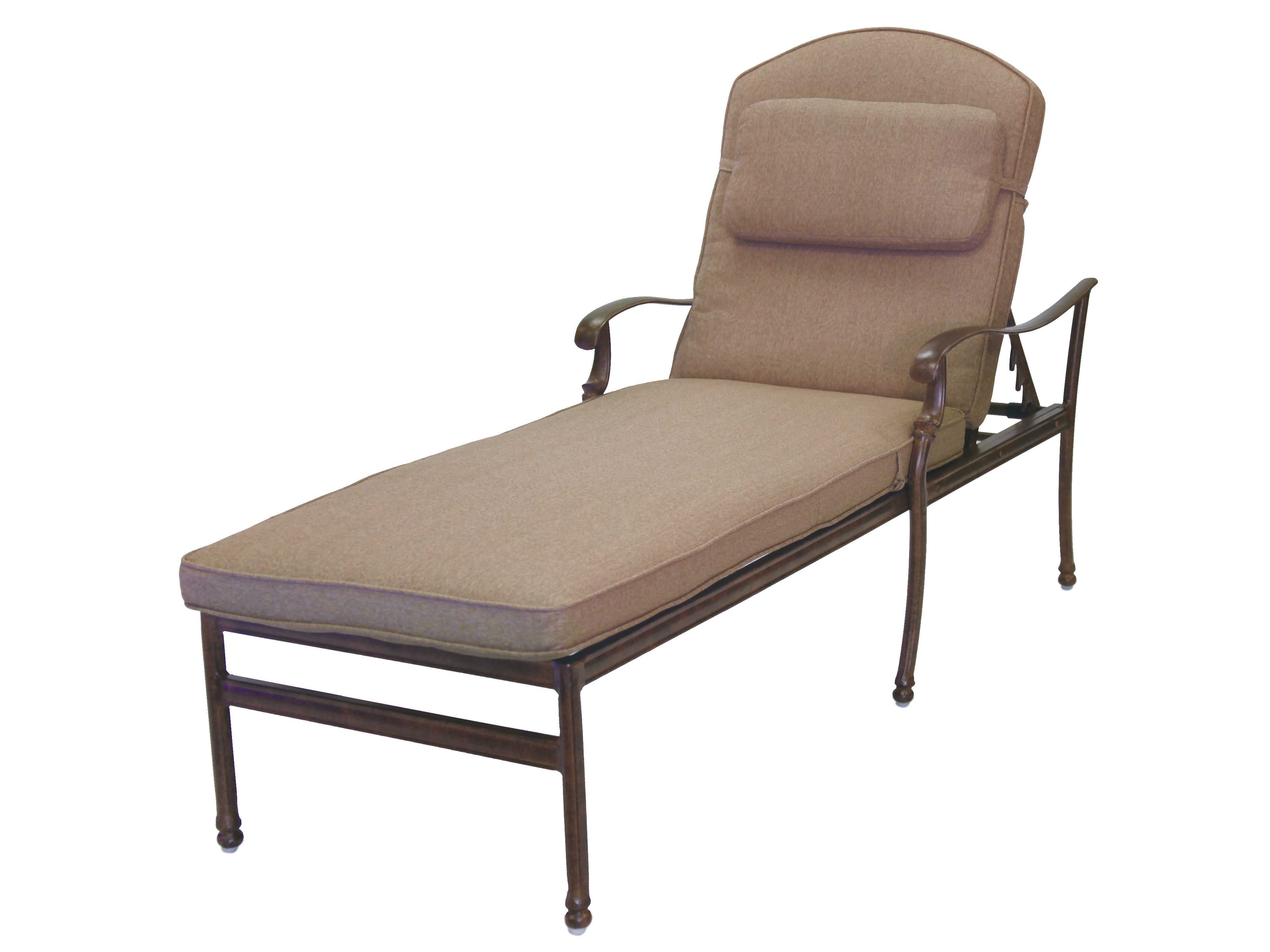Darlee Outdoor Living Florence Cast Aluminum Chaise Lounge in Antique