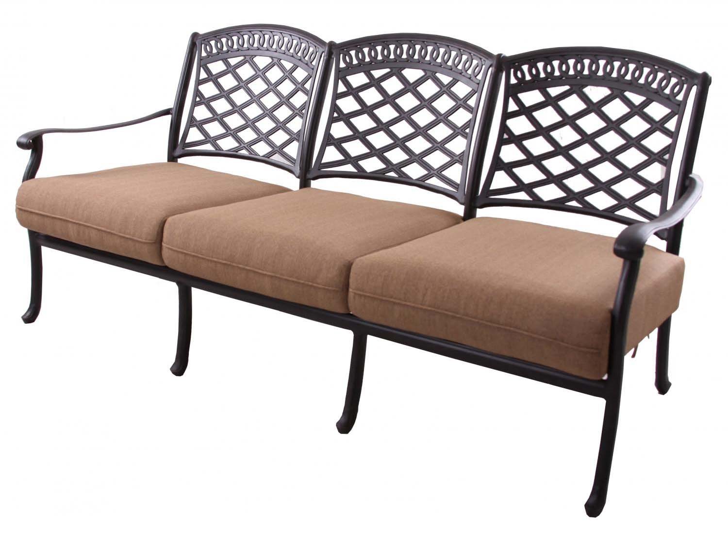 Darlee Outdoor Living Sedona Antique Bronze Cast Aluminum Sofa DA2010389