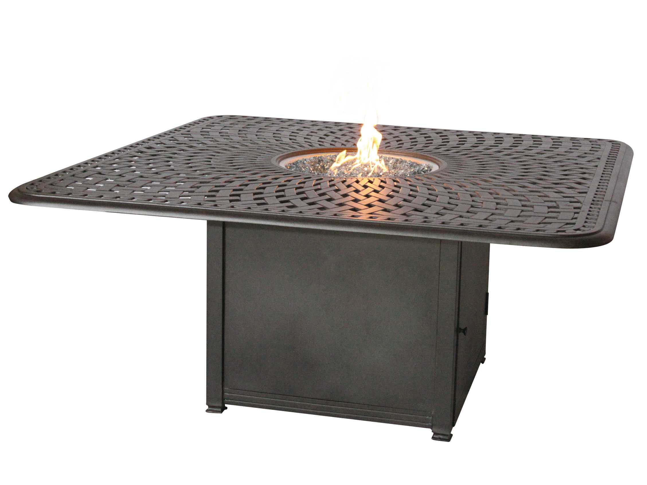 Darlee Outdoor Living Series Antique Bronze Cast Aluminum Square Dining