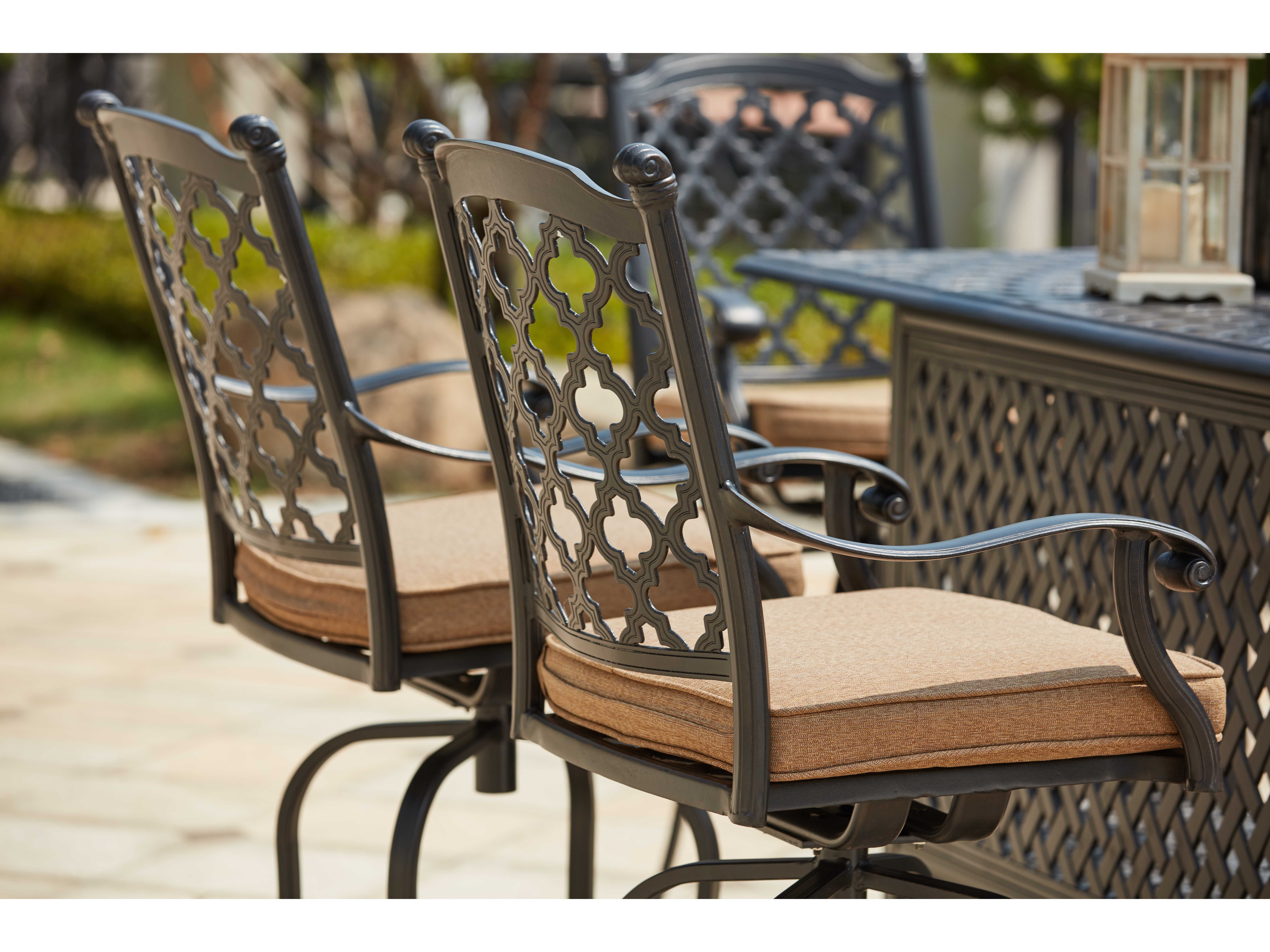 Darlee Outdoor Living Madison Cast Aluminum 5 Piece Bar Set with 82