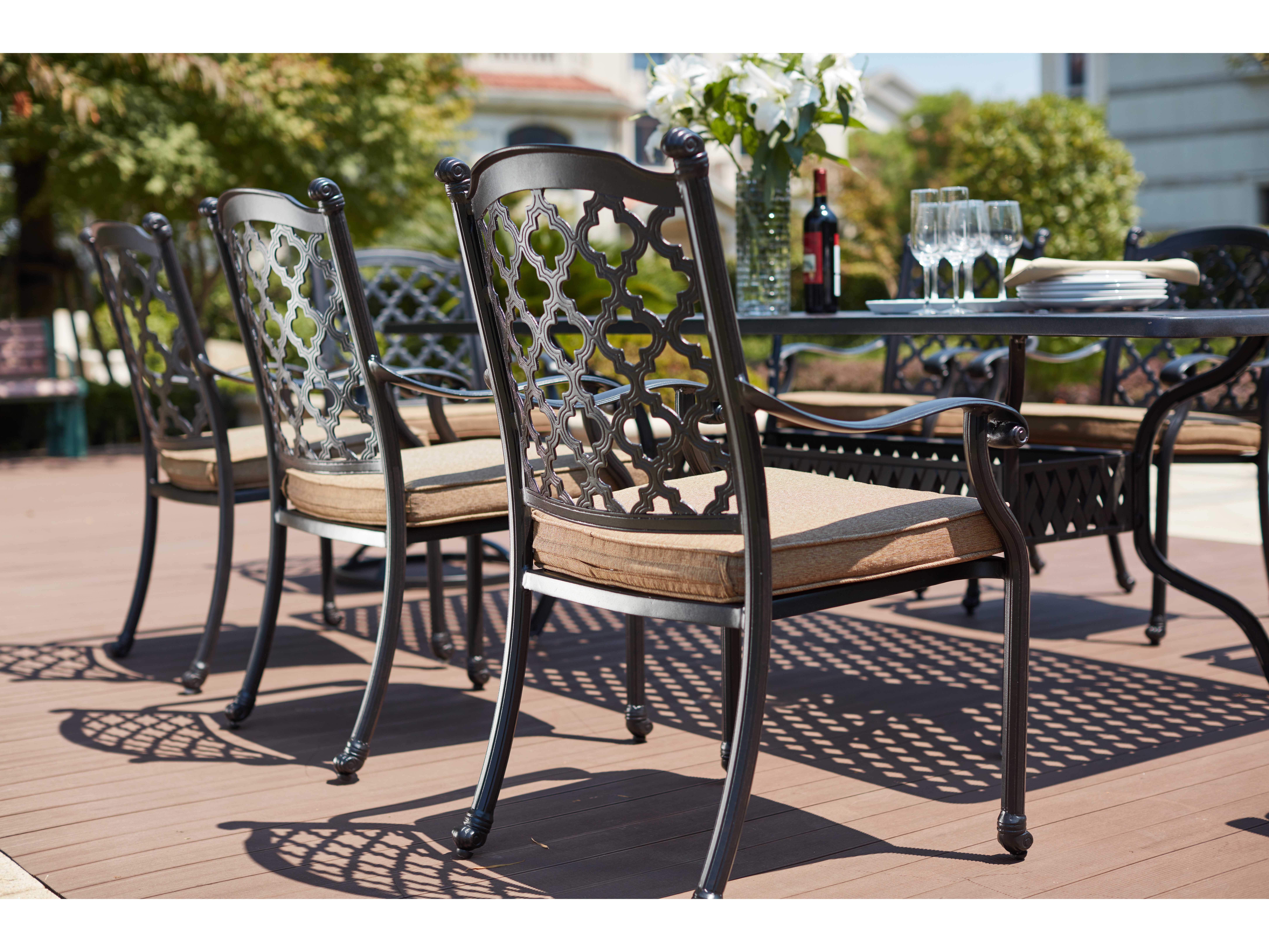 Darlee Outdoor Living Madison Cast Aluminum 9 Piece Dining Set with 92