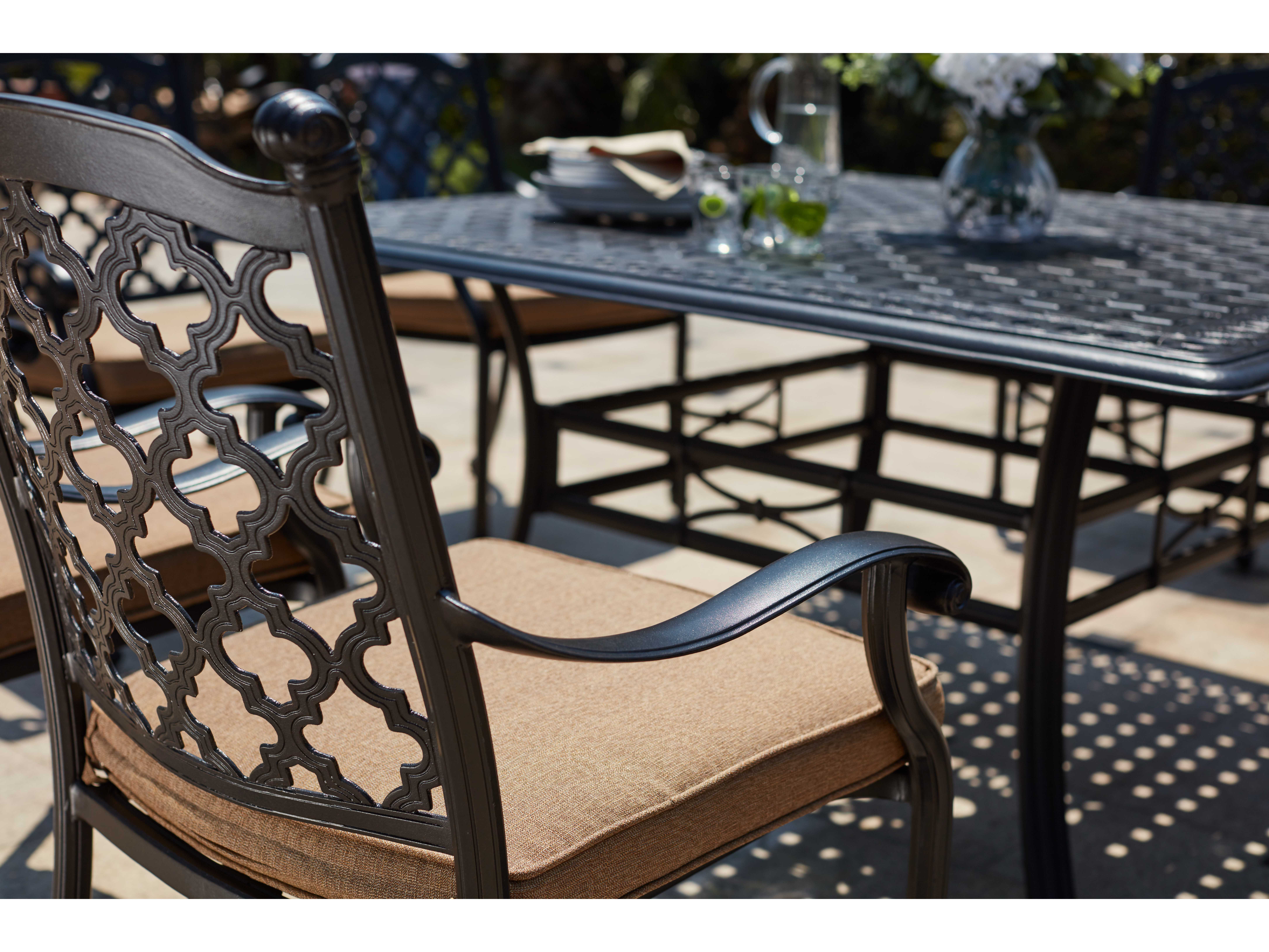 Darlee Outdoor Living Madison Cast Aluminum 9 Piece Dining Set with 60