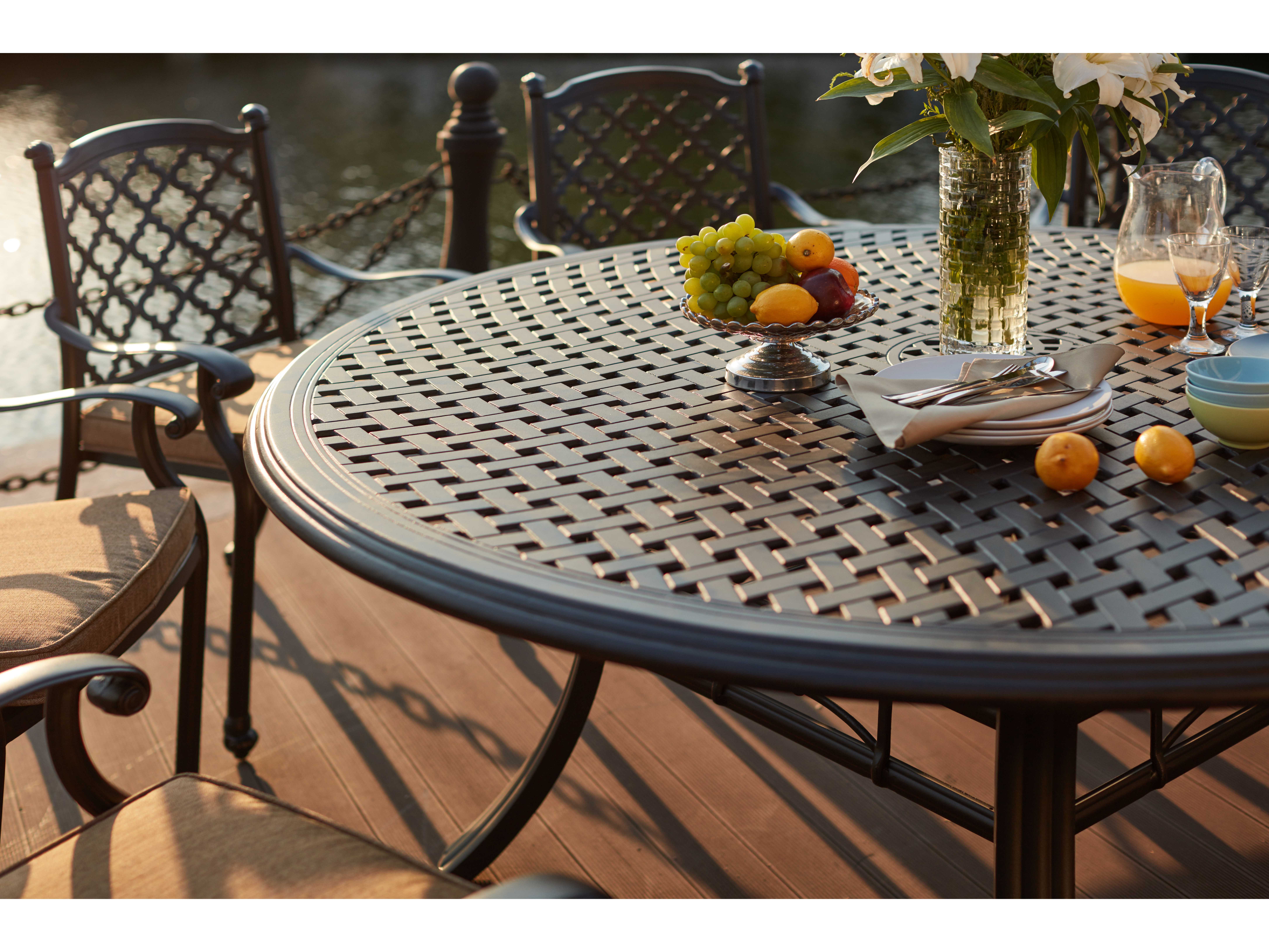 Darlee Outdoor Living Madison Cast Aluminum 9 Piece Dining Set with 71