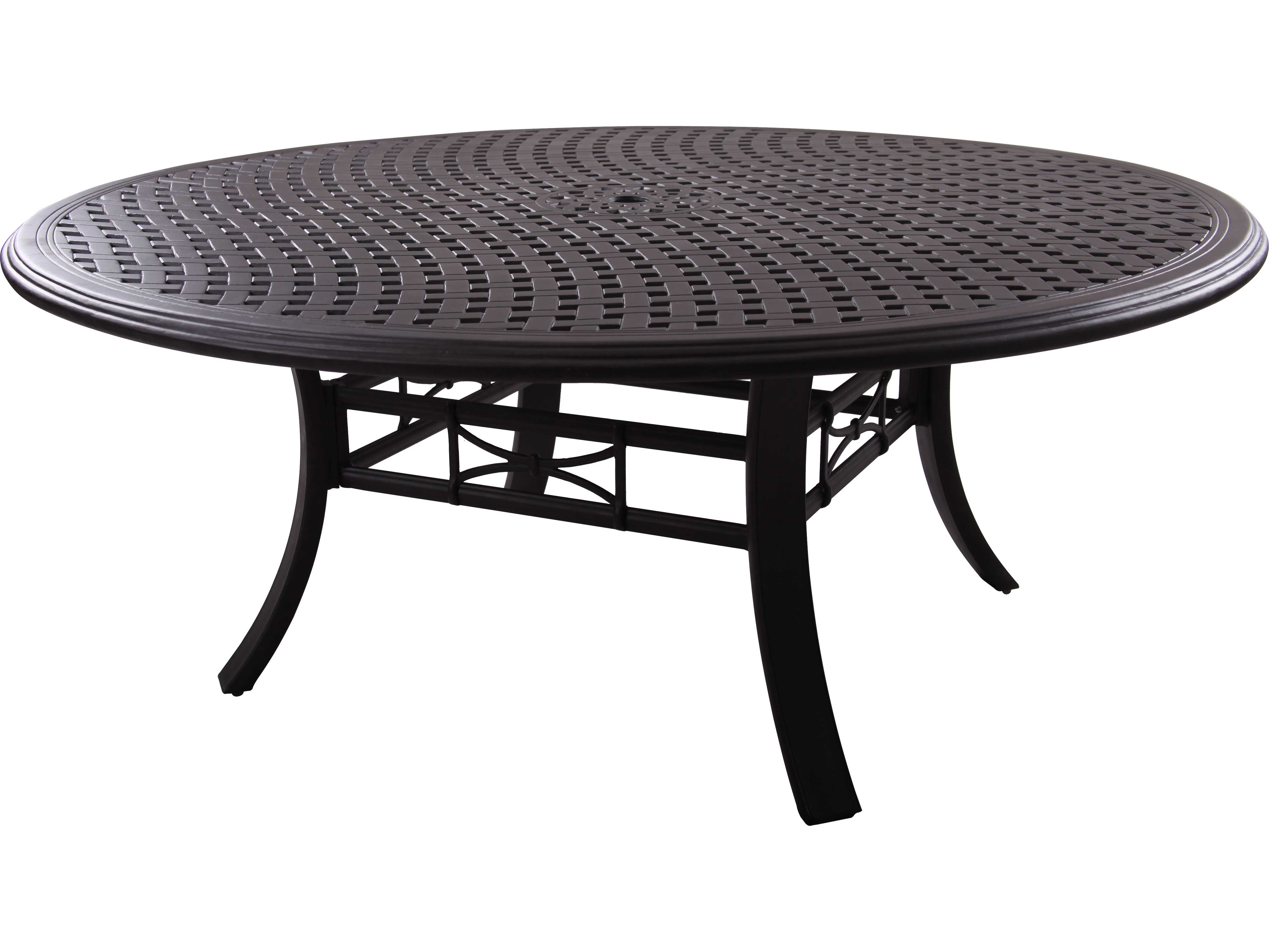 Darlee Outdoor Living Capri Cast Aluminum 9 Piece Dining Set with 71