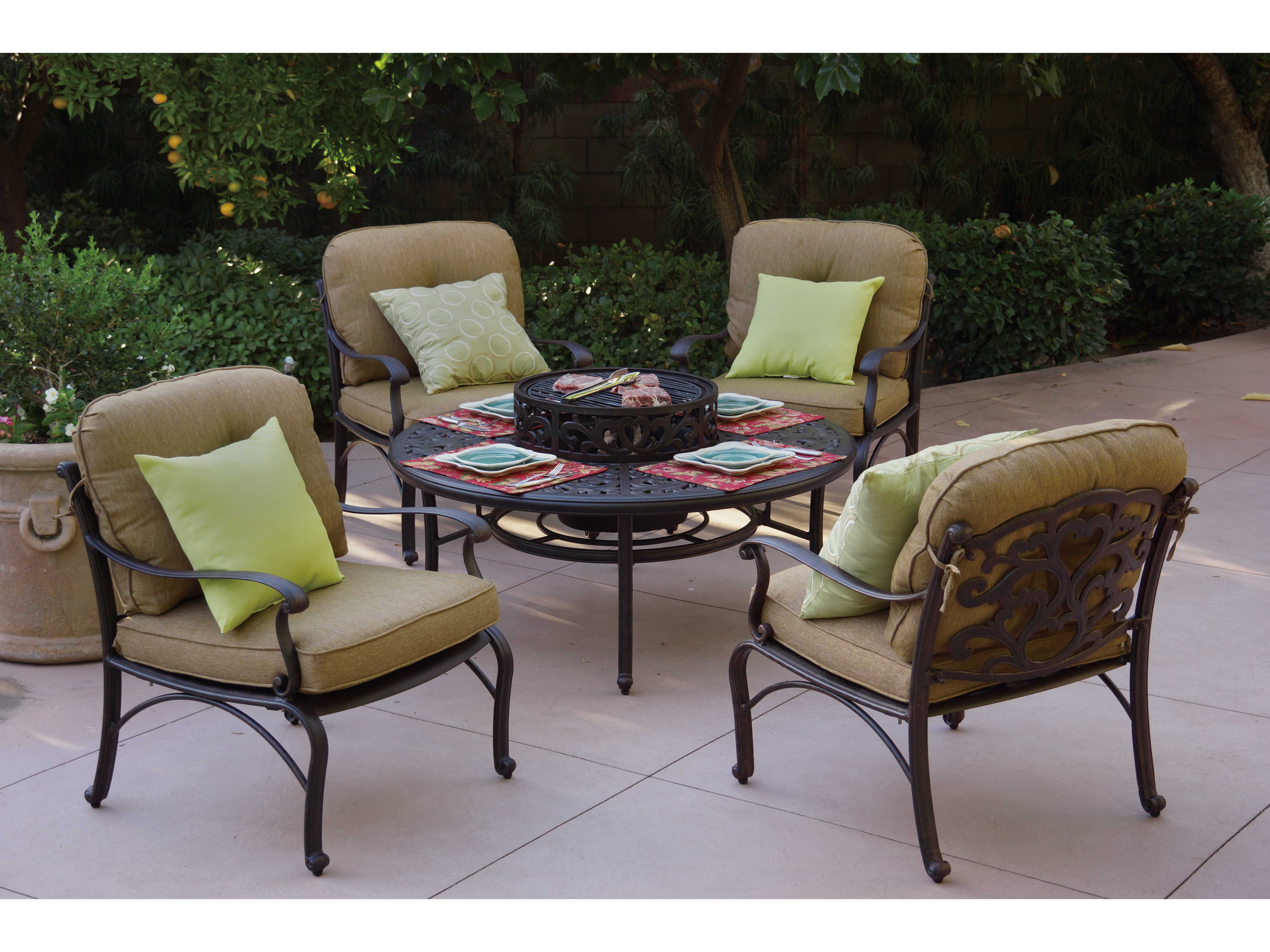 Darlee Series 80 Fire Pit Table Darlee Outdoor Series 80 52 Round Cast Aluminum Antique Bronze 52 Round