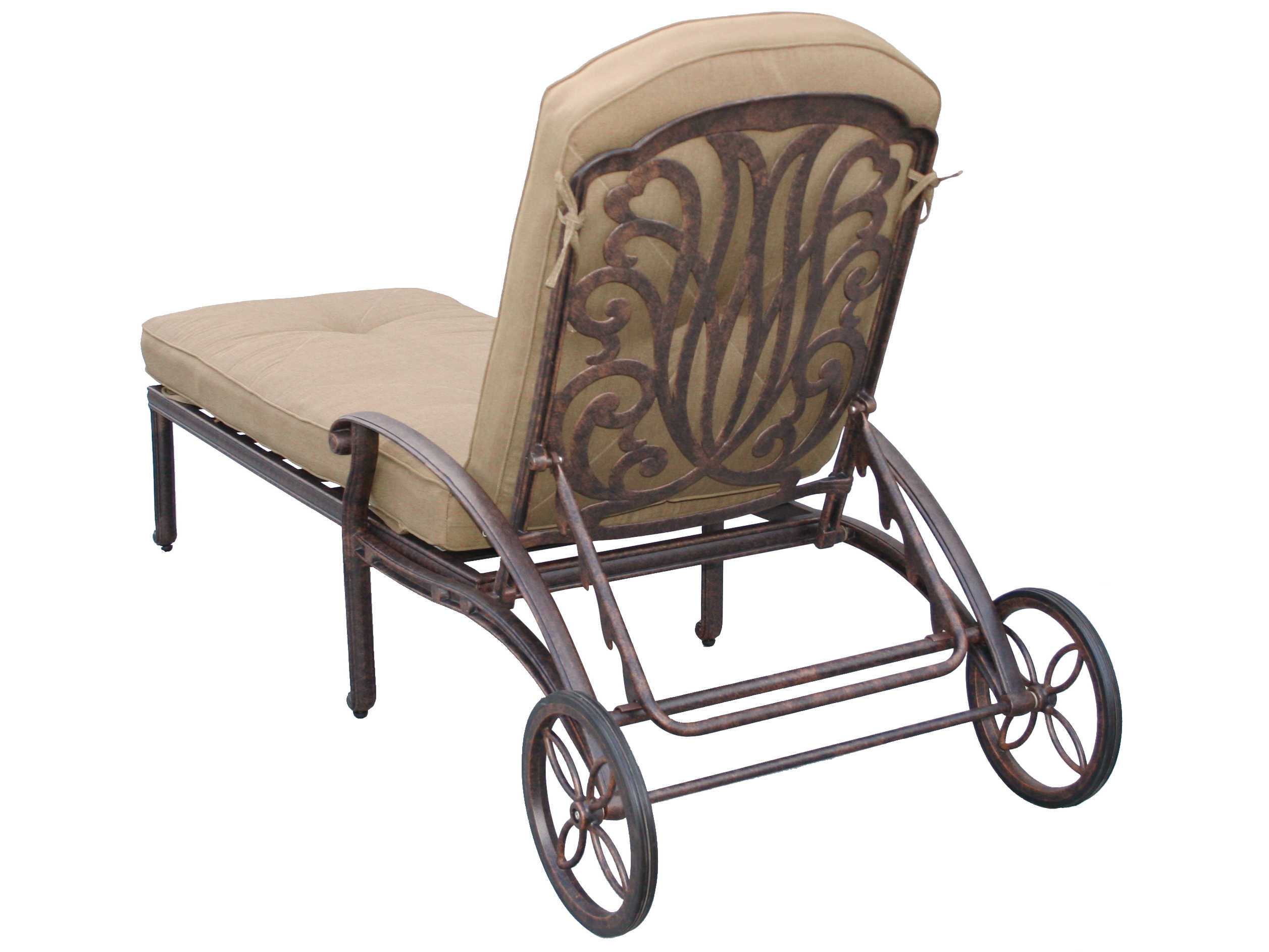 Darlee Outdoor Living Elisabeth Cast Aluminum Antique Bronze Chaise