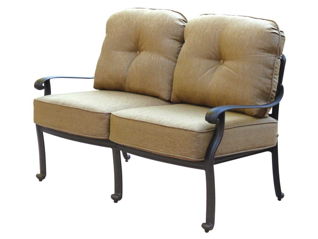 Darlee Outdoor Living Elisabeth Replacement Loveseat Seat and Back Cushion DADL708102
